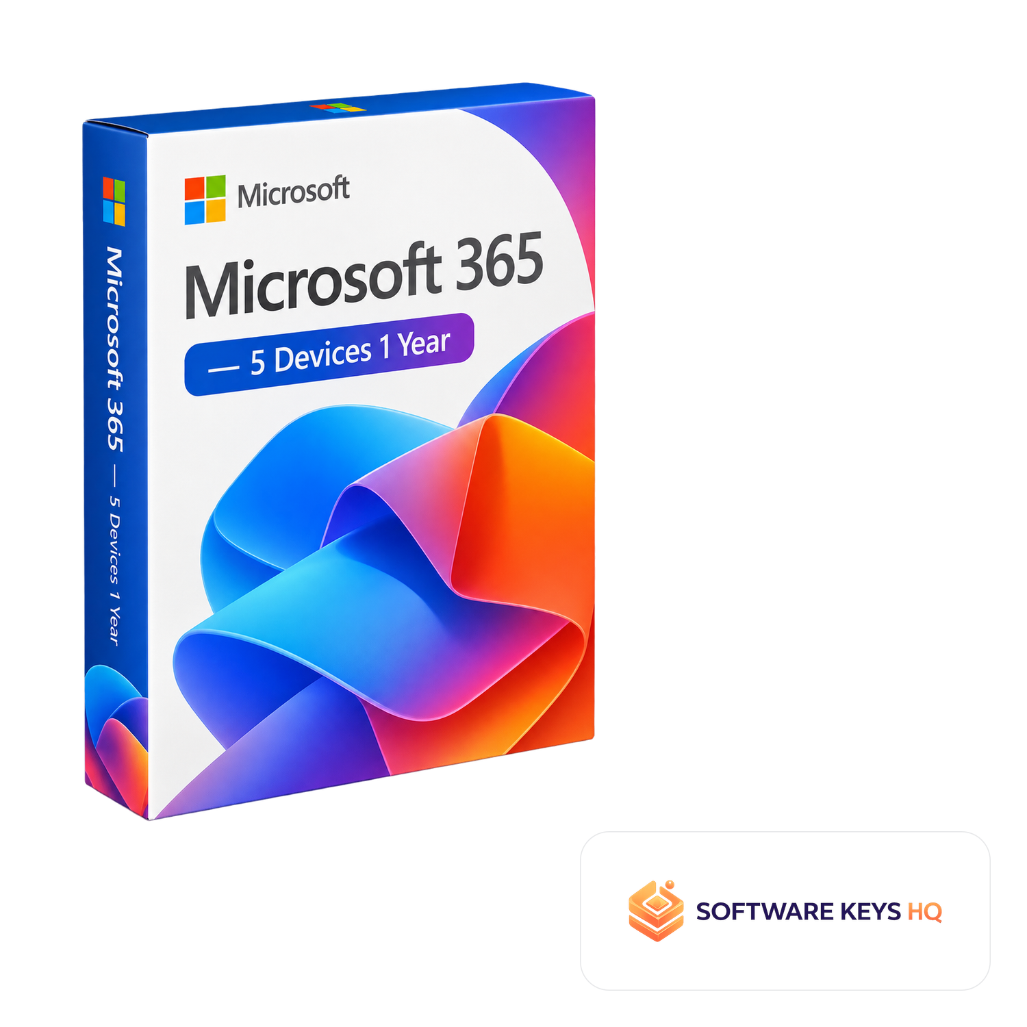 Microsoft 365 5 Devices 1 Year software box