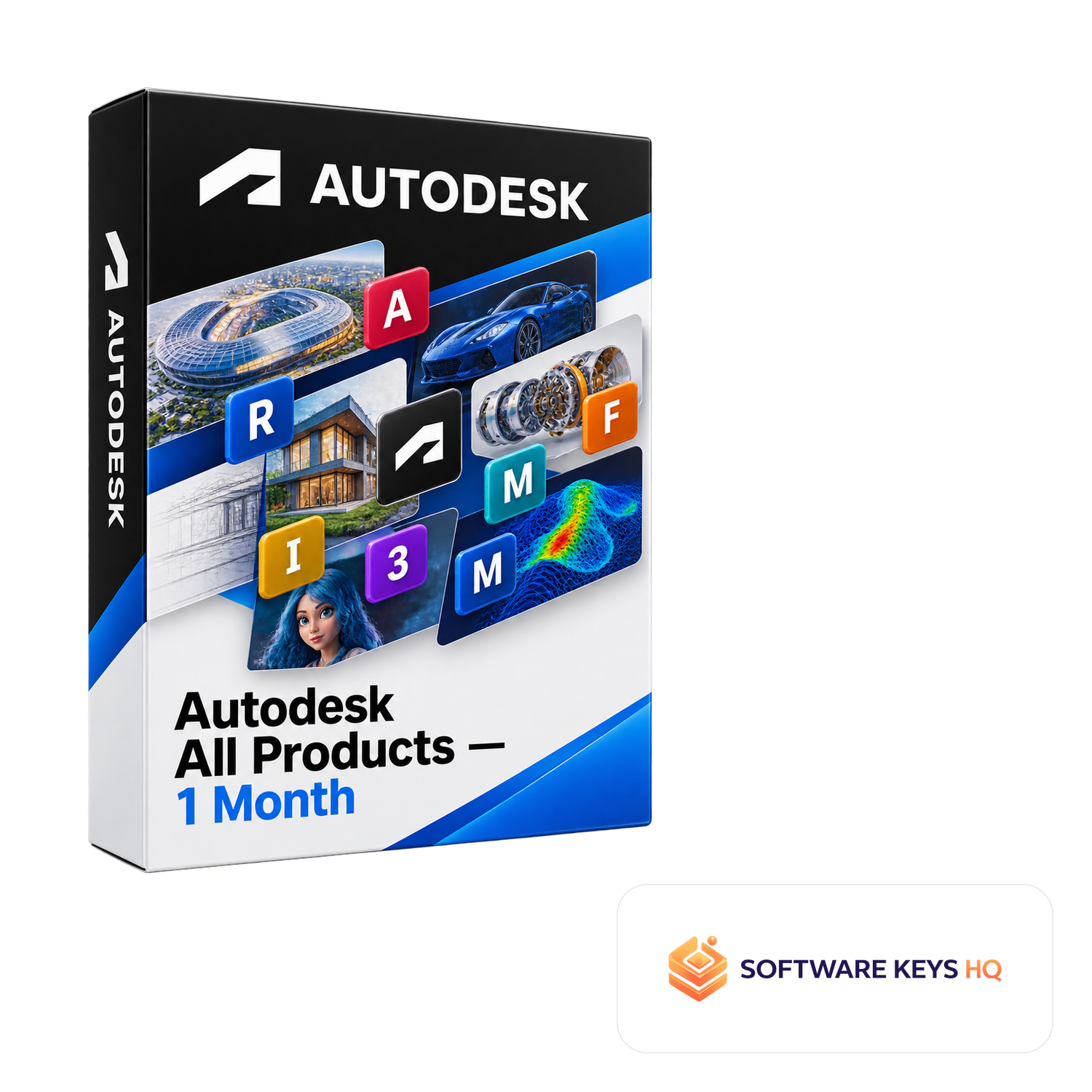 Autodesk All Products 1 Month software box