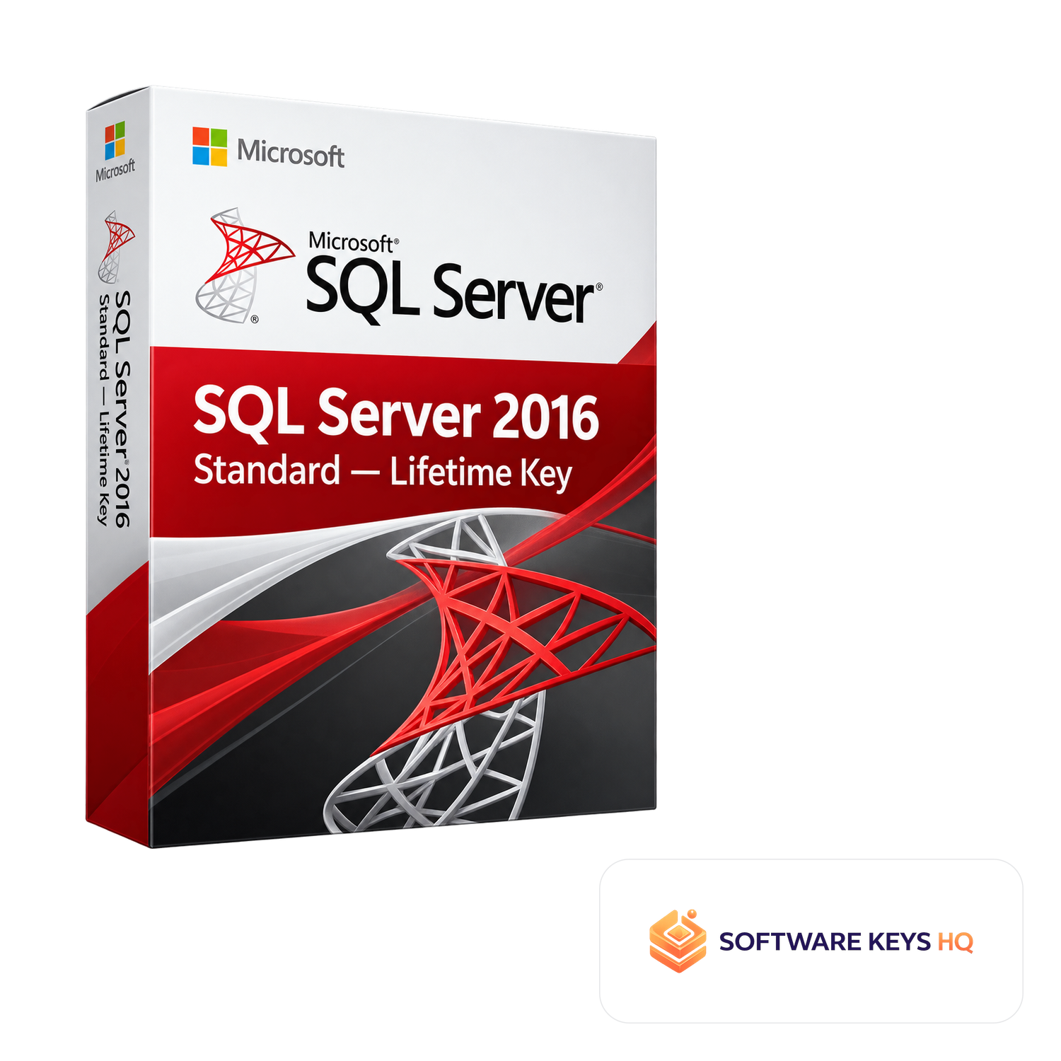 SQL Server 2016 Standard Lifetime Key software box