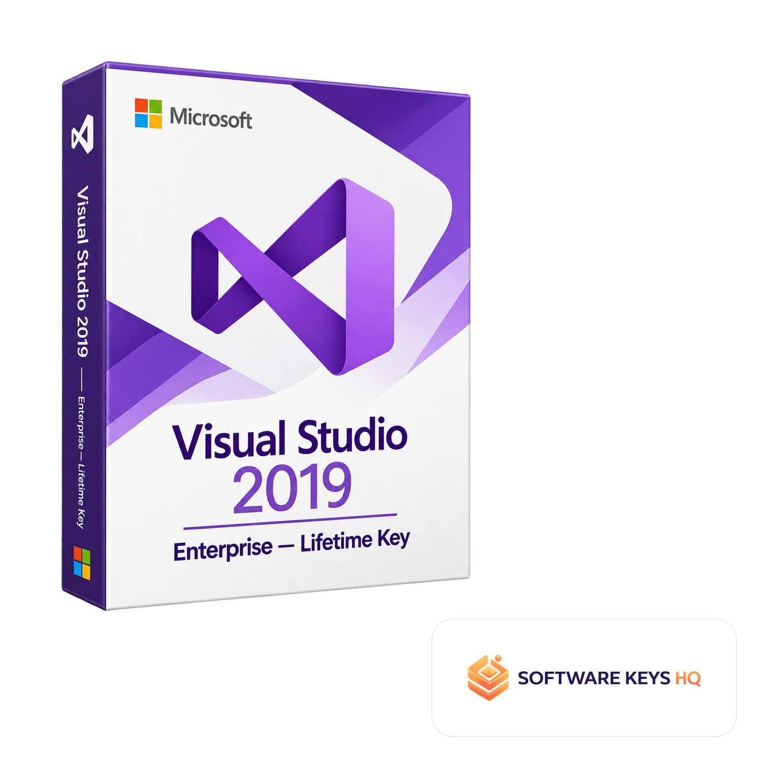 Visual Studio 2019 Enterprise Lifetime Key software box