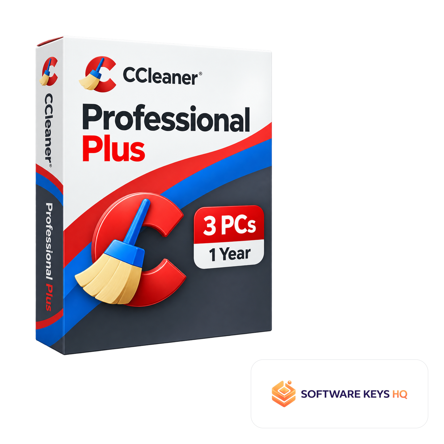 CCleaner Professional Plus 3 PCs 1 Year software box