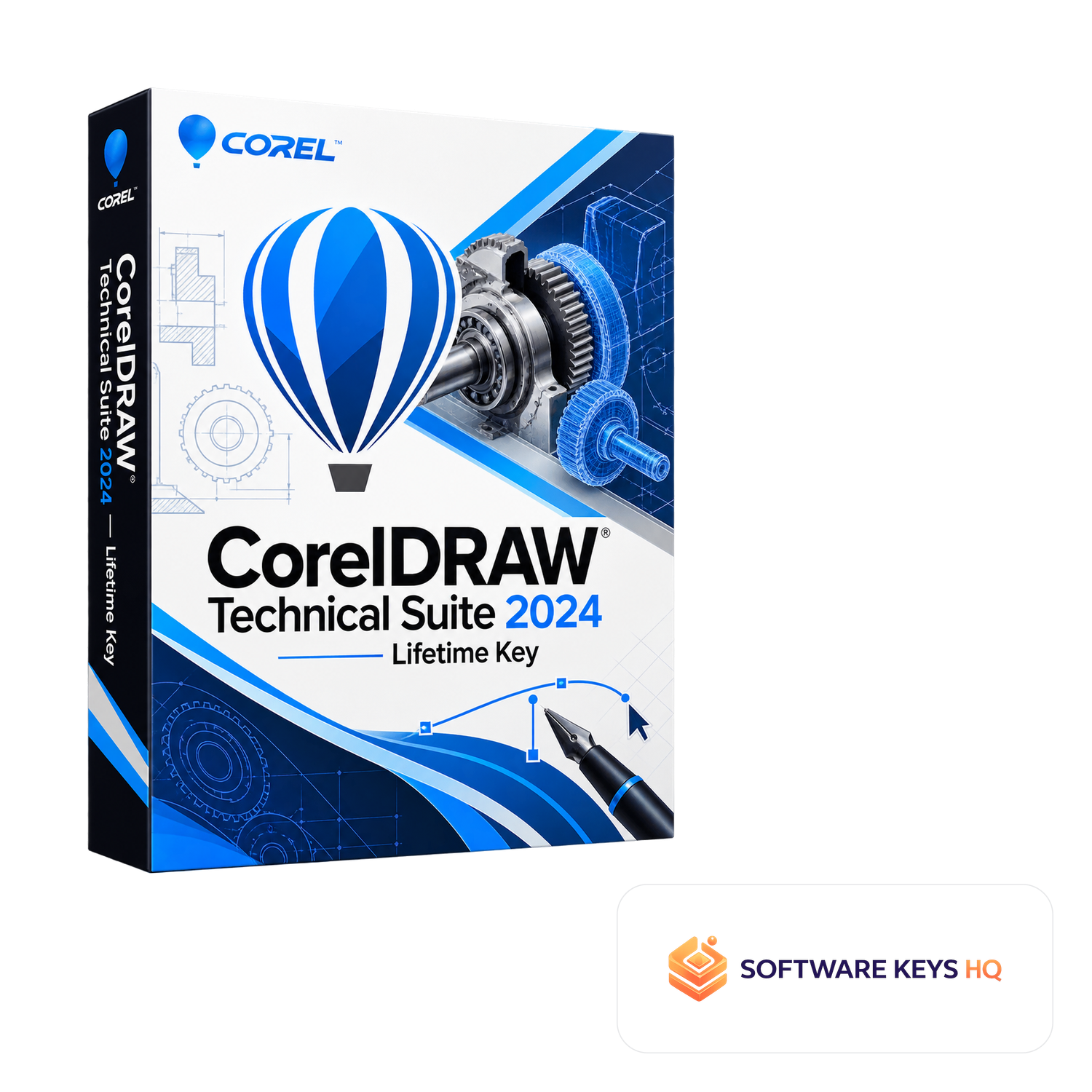 CorelDRAW Technical Suite 2024 Lifetime Key software box