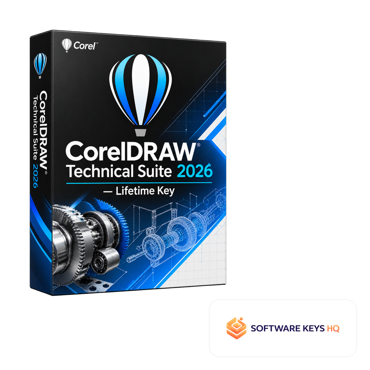 CorelDRAW Technical Suite 2026 Lifetime Key software box