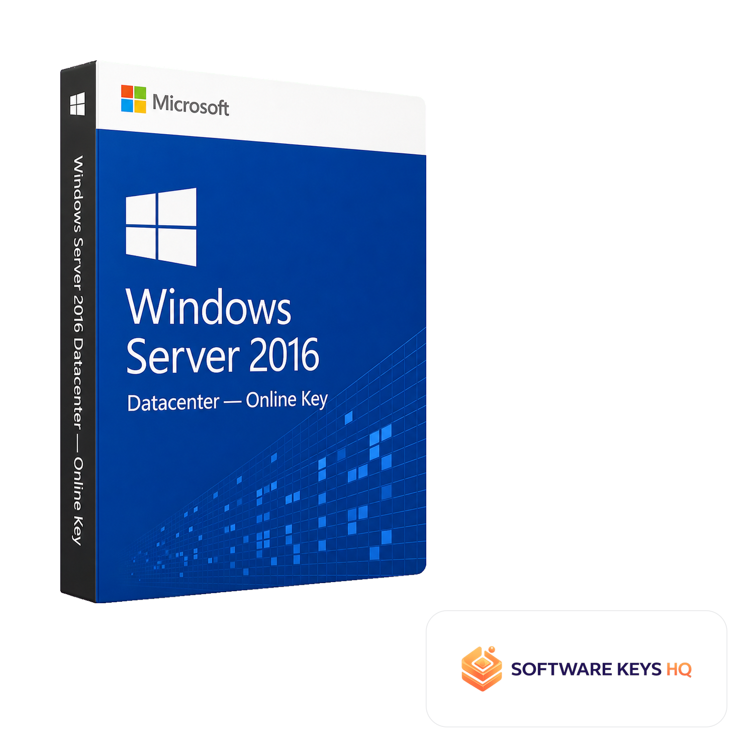 Windows Server 2016 Datacenter Online Key software box