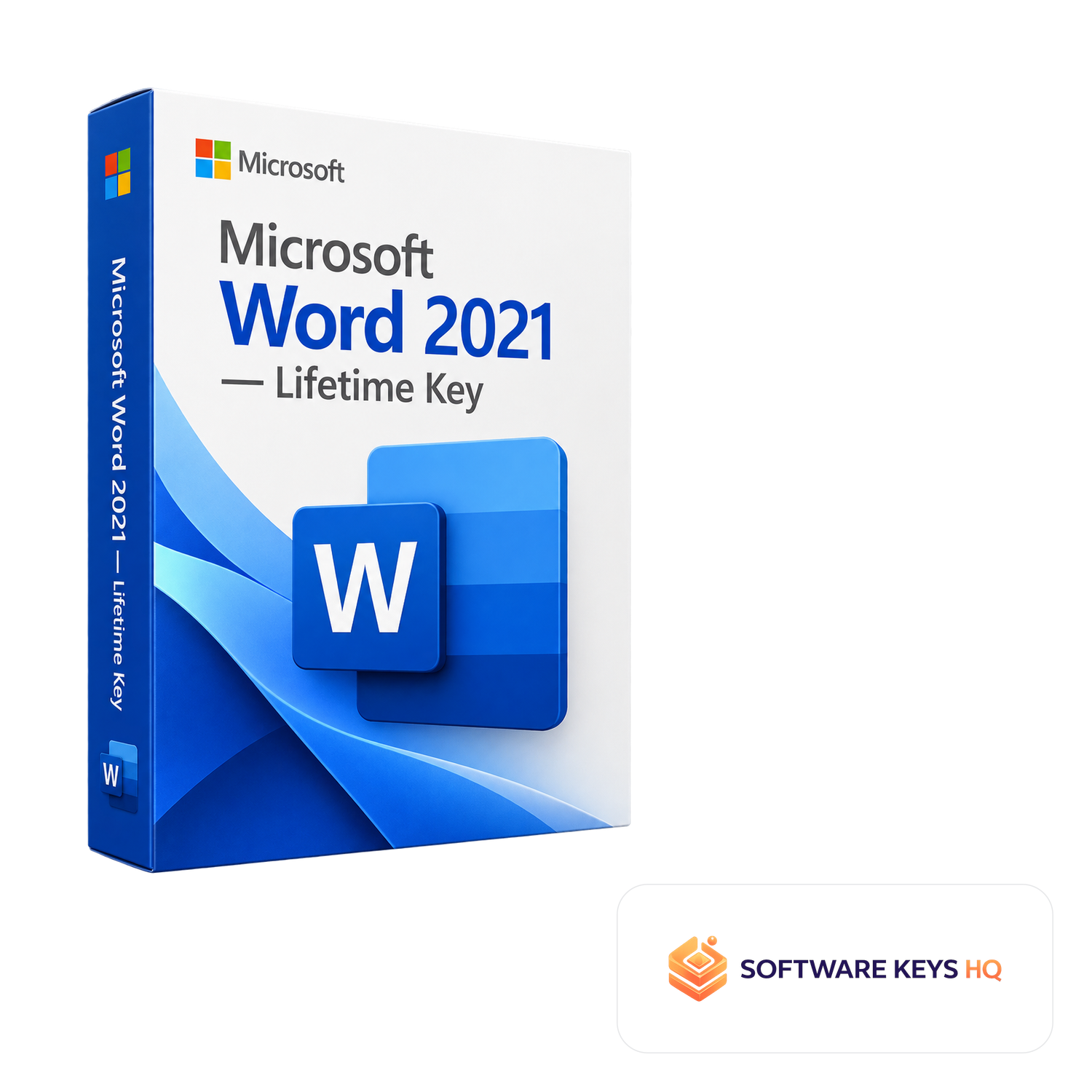 Microsoft Word 2021 Lifetime Key software box