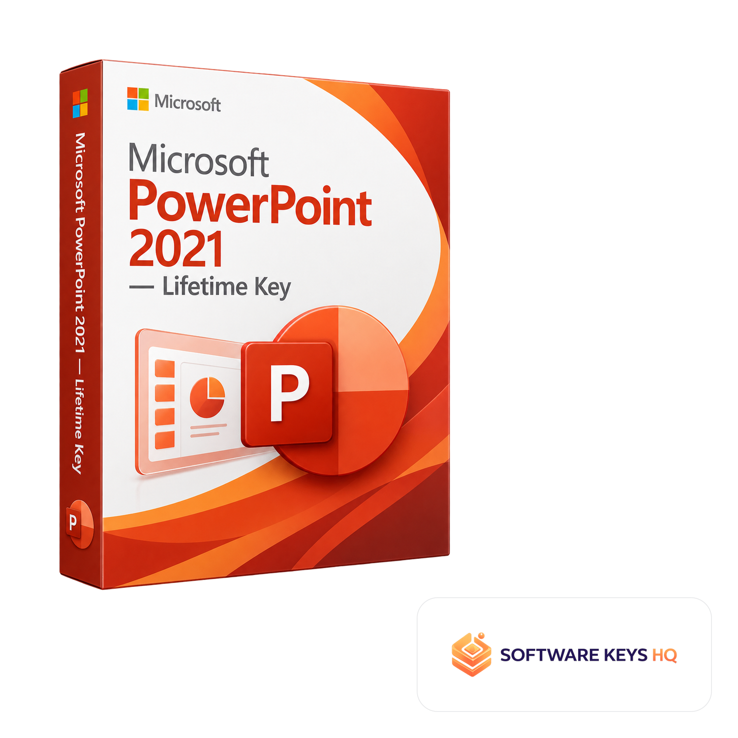 Microsoft PowerPoint 2021 Lifetime Key software box