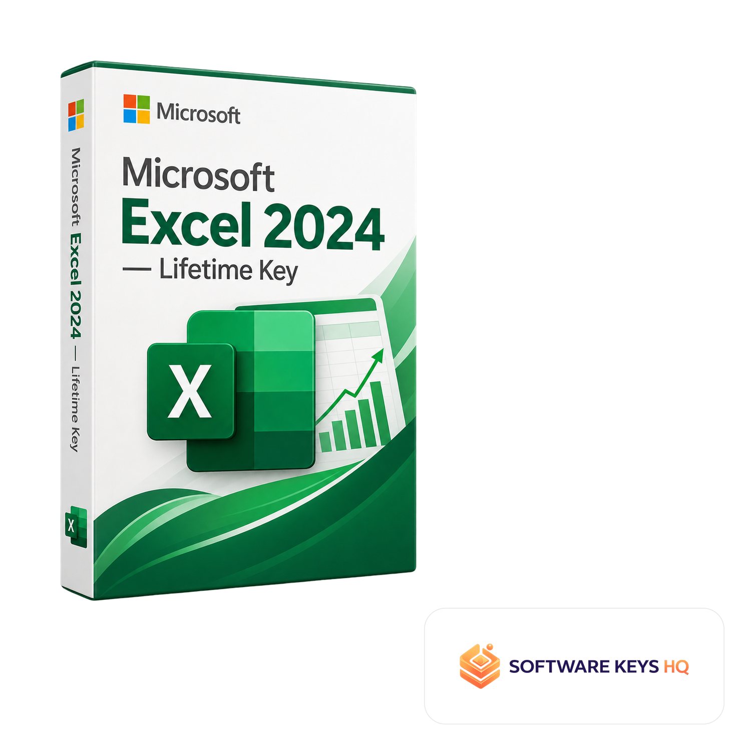 Microsoft Excel 2024 Lifetime Key software box