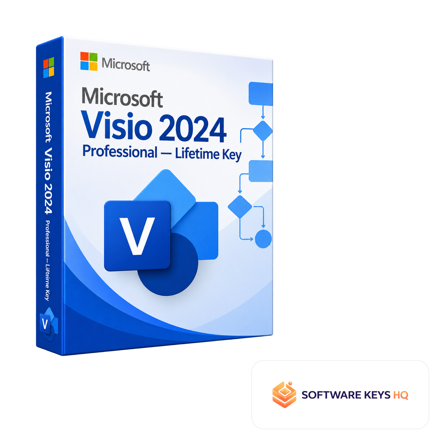 Microsoft Visio 2024 Professional Lifetime Key software box