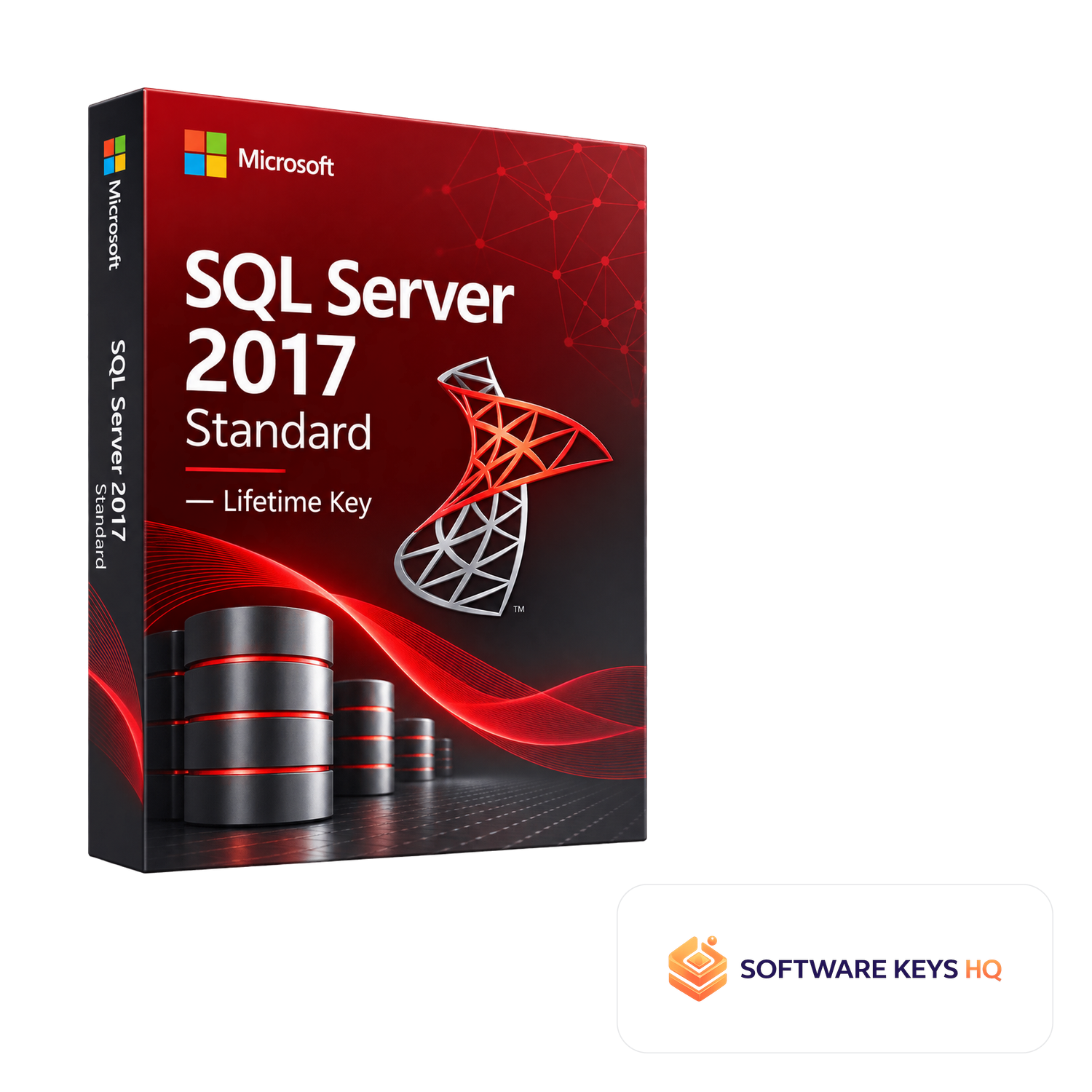 SQL Server 2017 Standard Lifetime Key software box