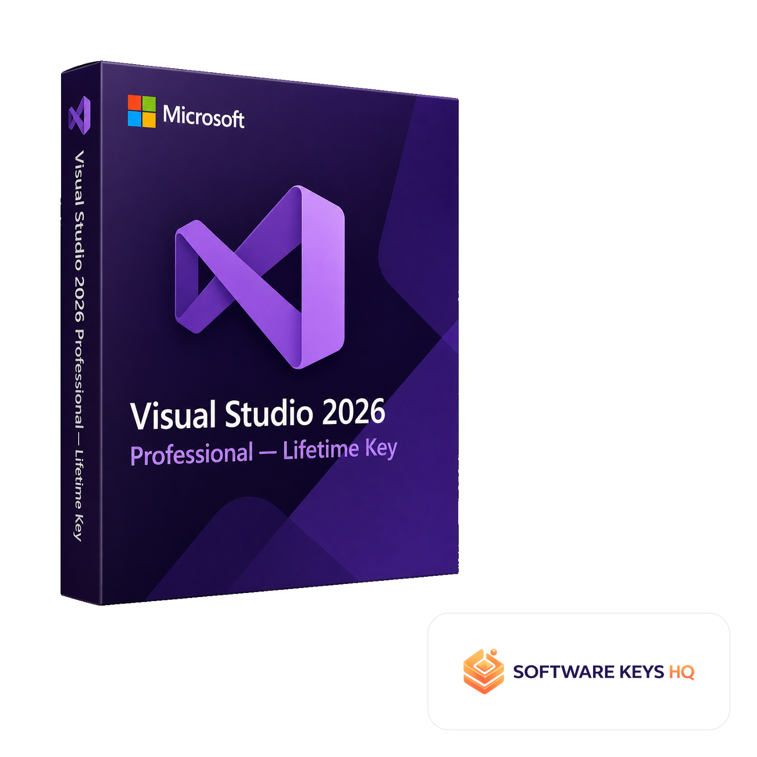 Visual Studio 2026 Professional Lifetime Key software box
