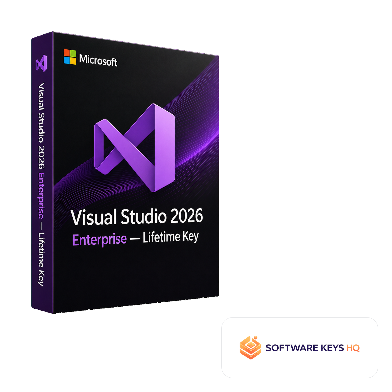 Visual Studio 2026 Enterprise Lifetime Key software box