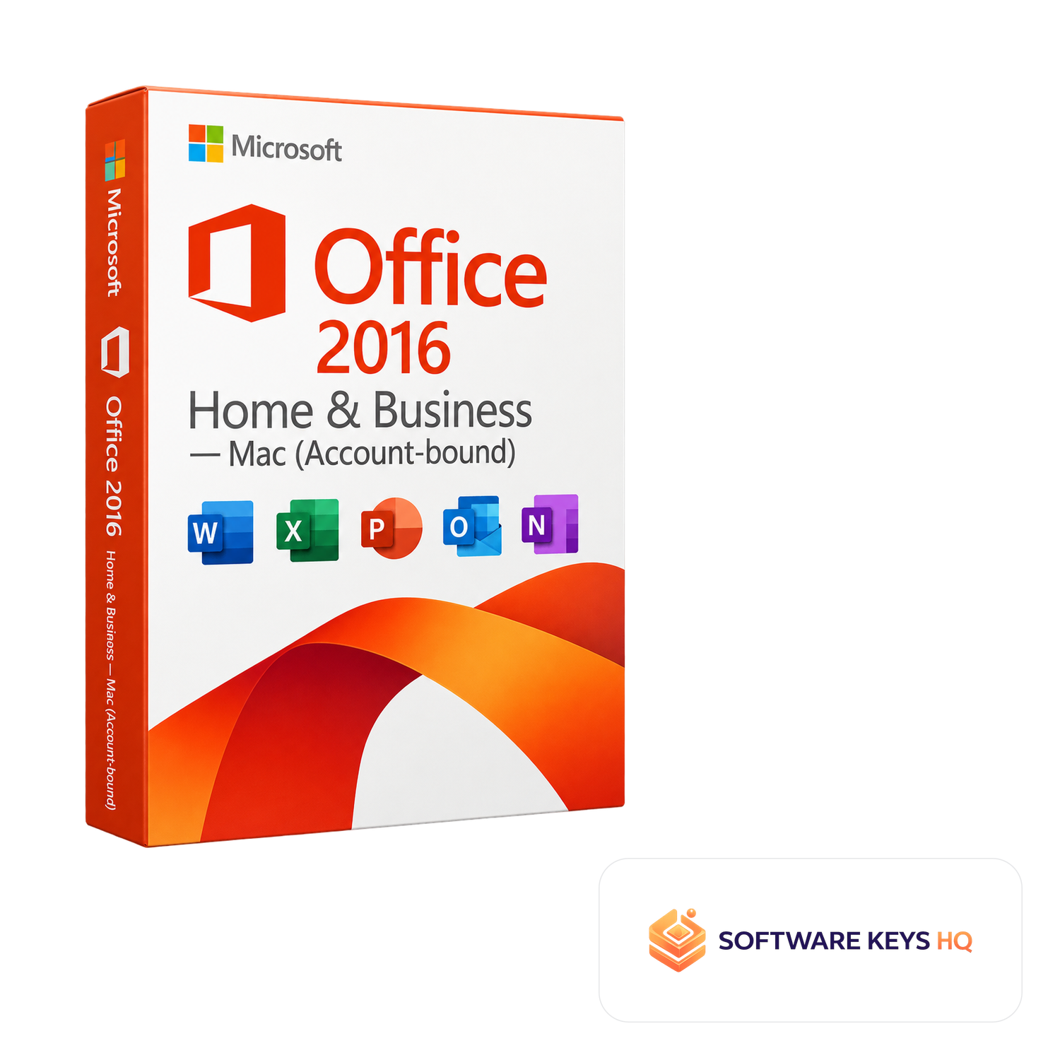Microsoft Office 2016 Home & Business Mac (Account-bound) software box