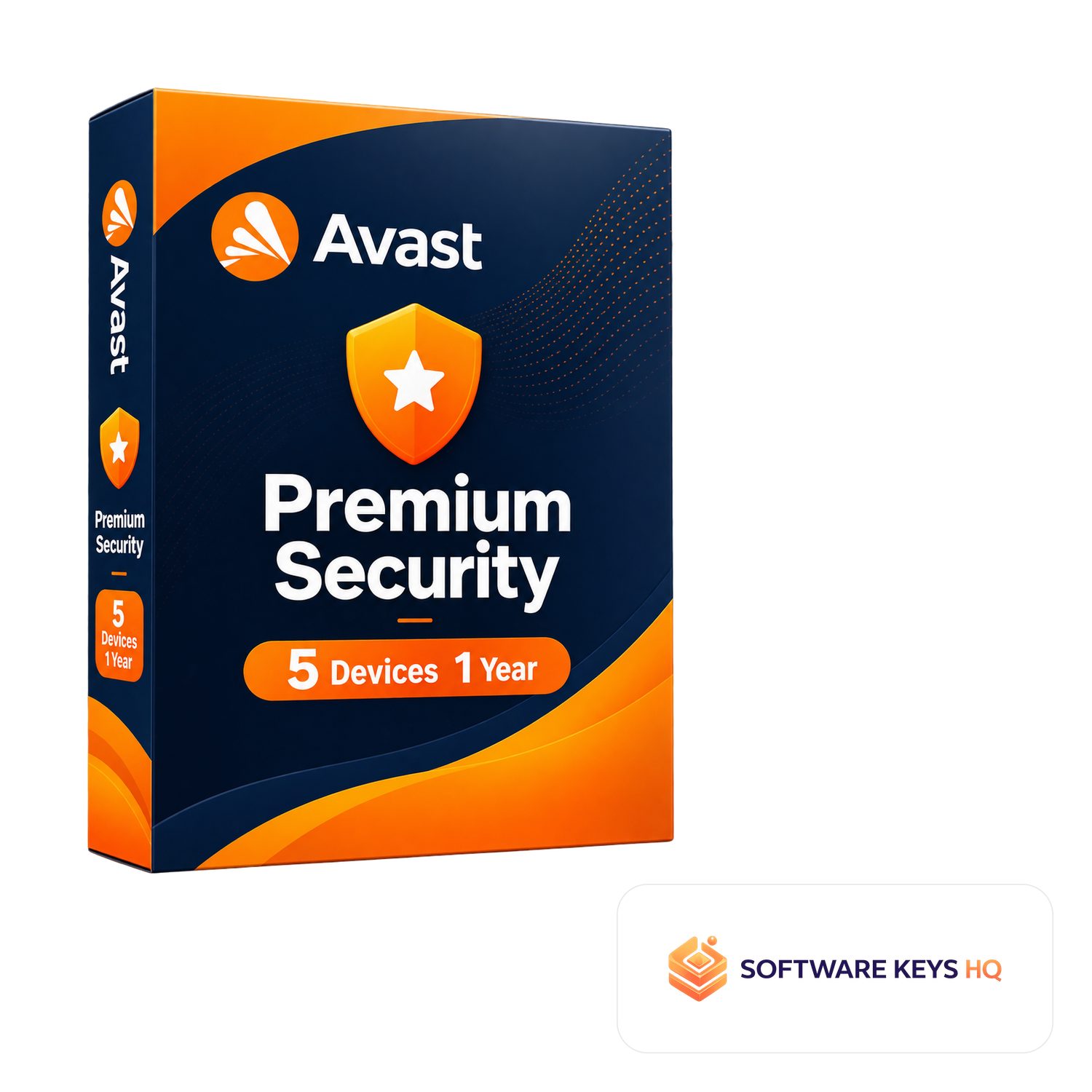 Avast Premium Security 5 Devices 1 Year software box