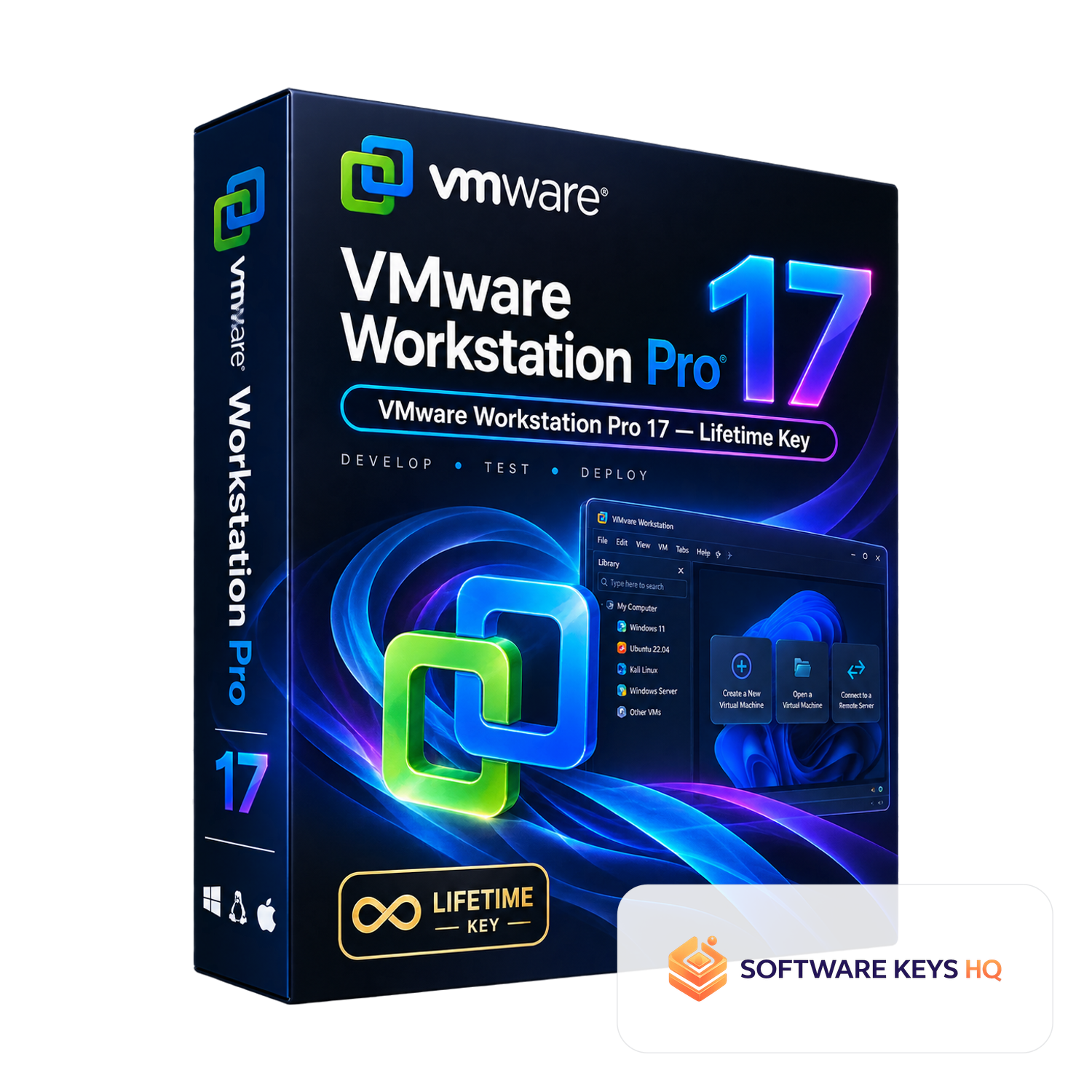 VMware Workstation Pro 17 Lifetime Key software box