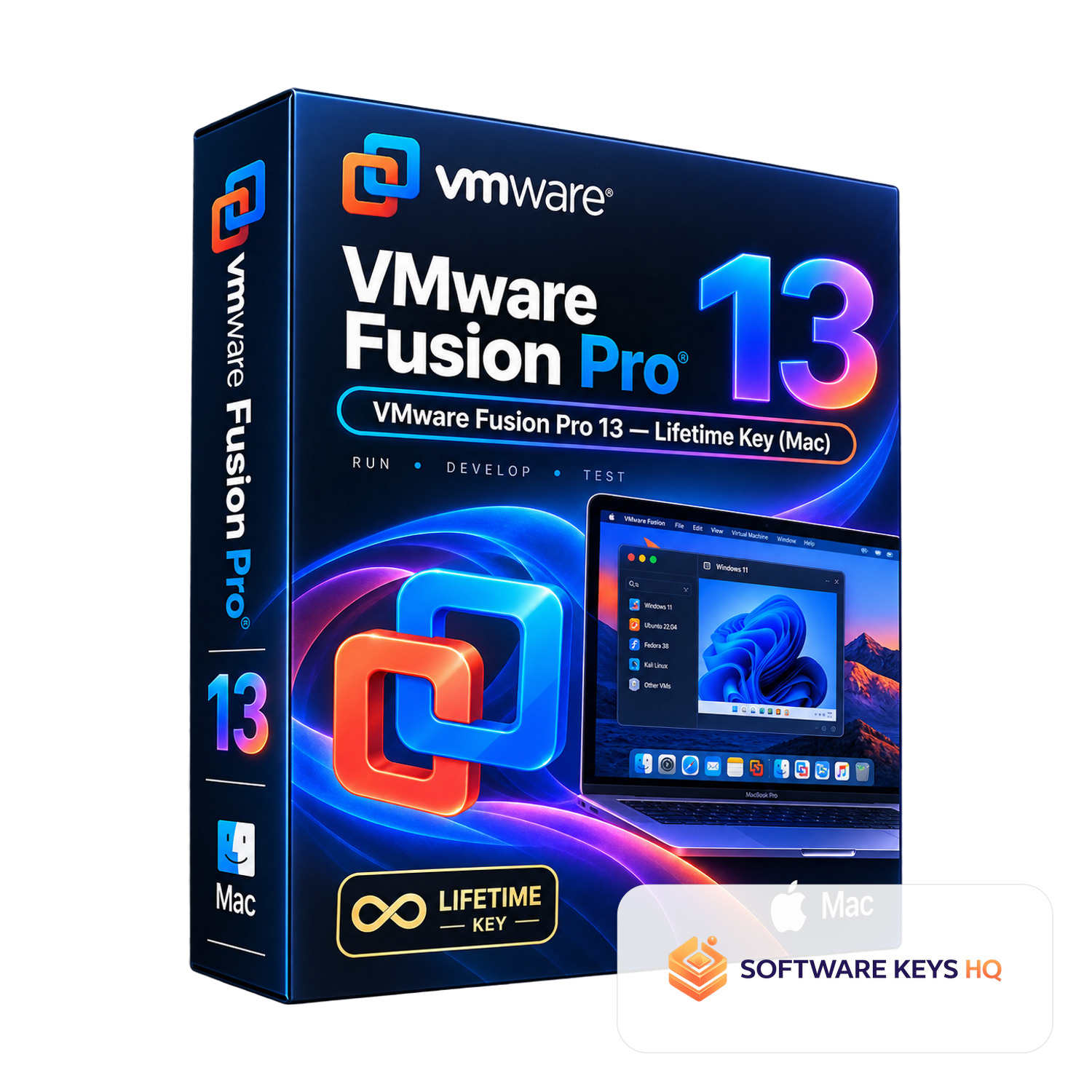 VMware Fusion Pro 13 Lifetime Key (Mac) software box