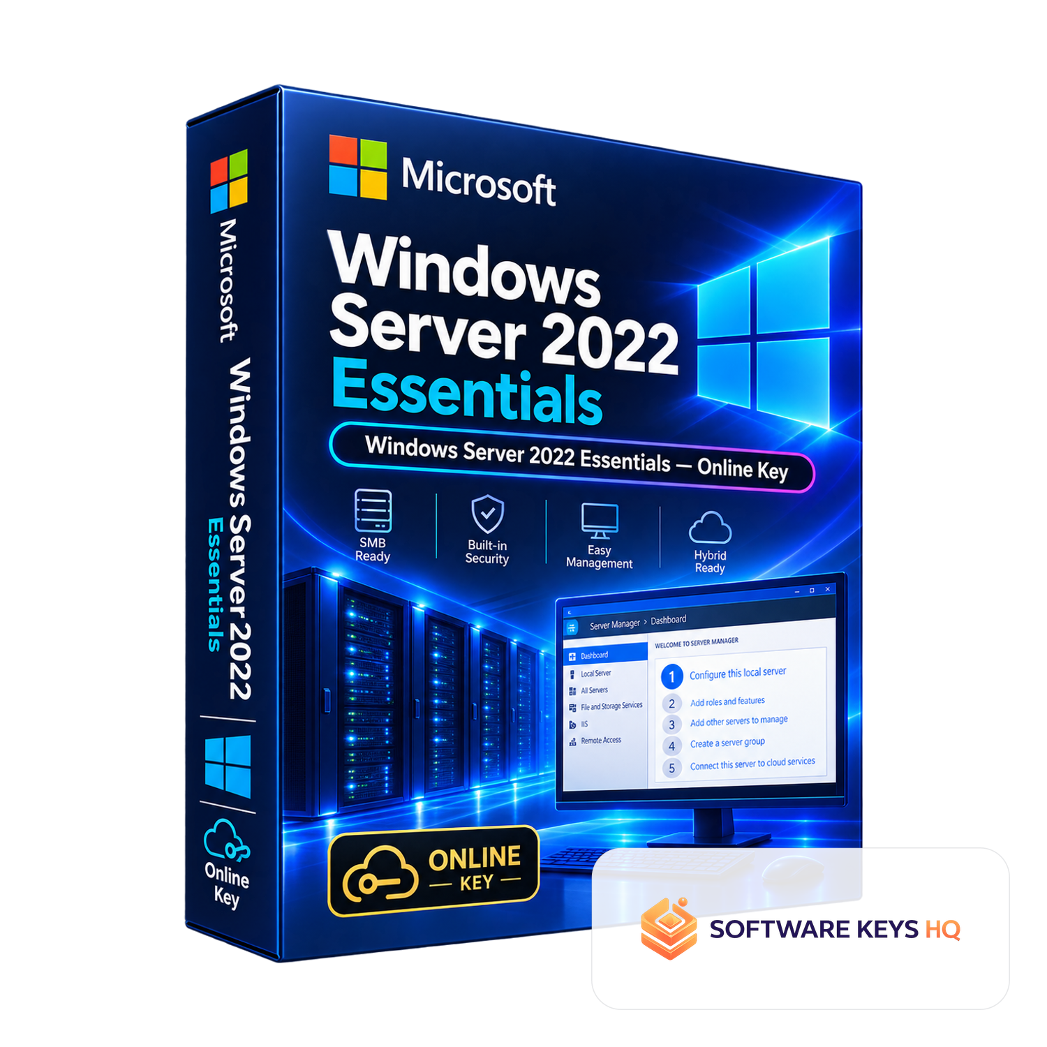 Windows Server 2022 Essentials Online Key software box