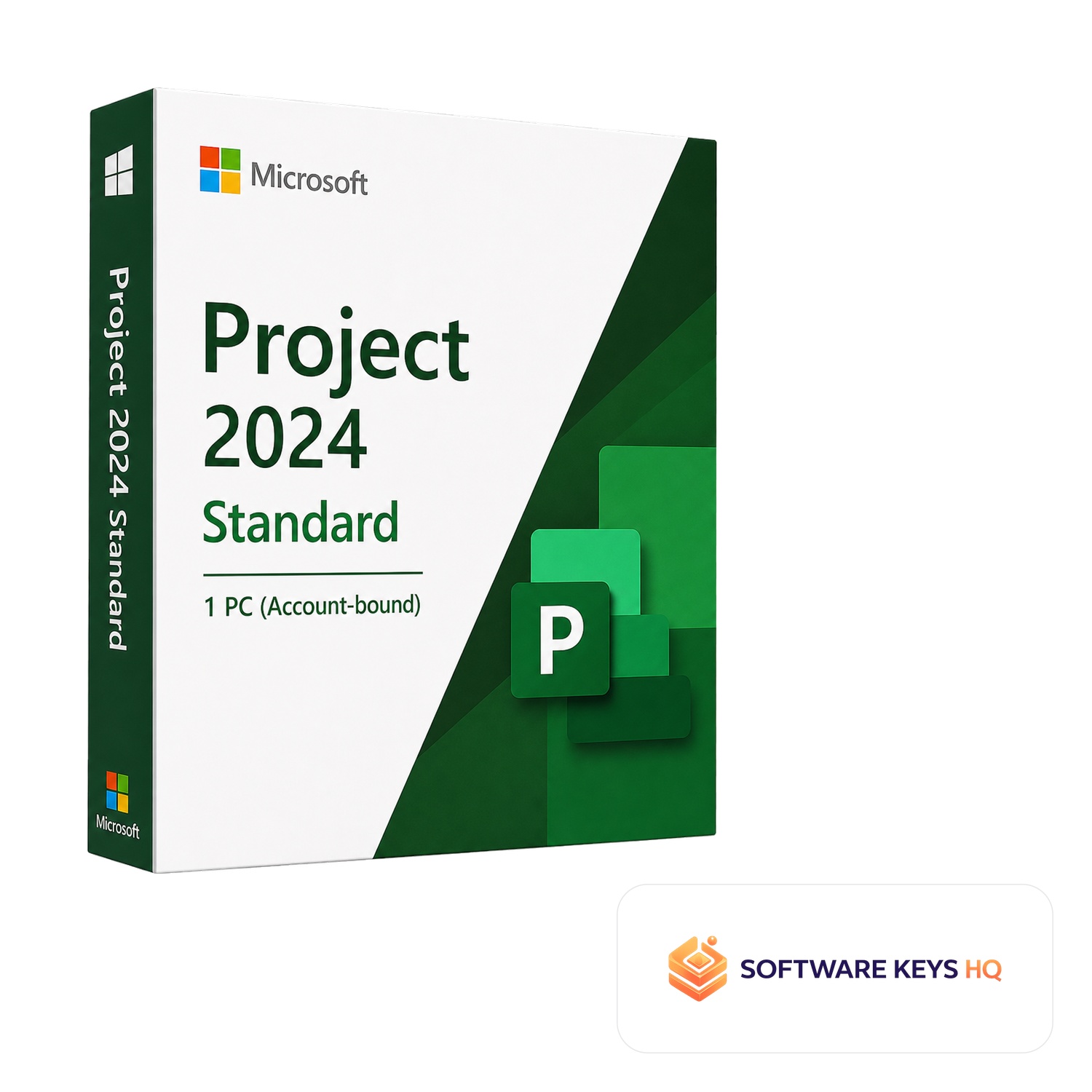 Microsoft Project 2024 Standard 1 PC (Account-bound) software box