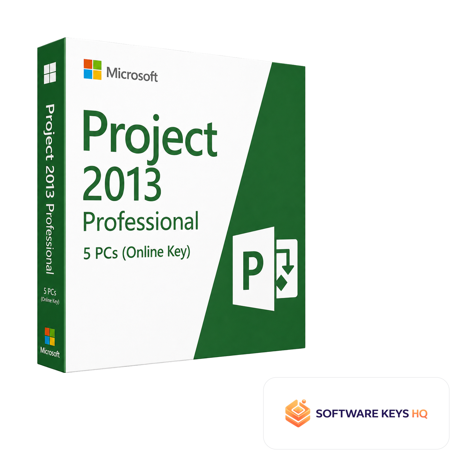 Microsoft Project 2013 Professional 5 PCs (Online Key) software box