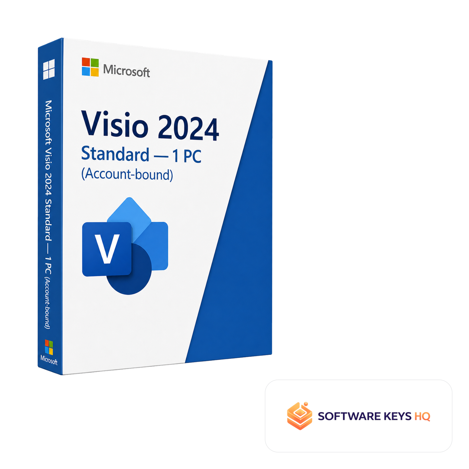 Microsoft Visio 2024 Standard 1 PC (Account-bound) software box