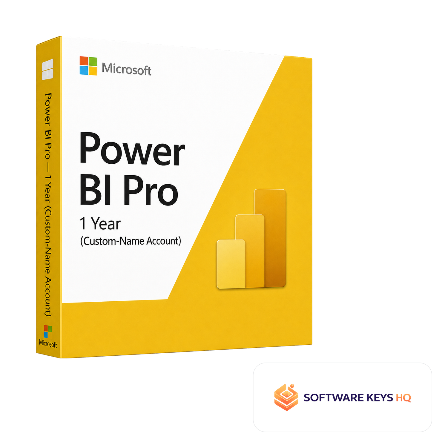 Power BI Pro 1 Year (Custom-Name Account) software box