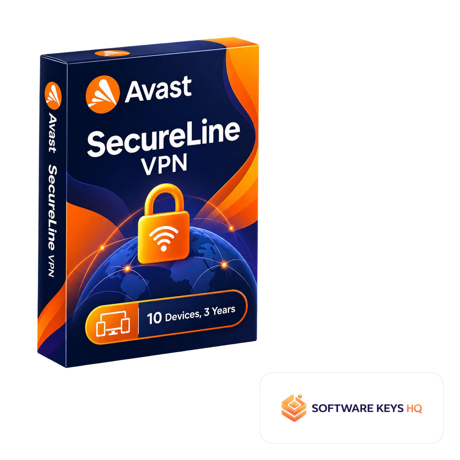 Avast SecureLine VPN 10 Devices, 3 Years software box