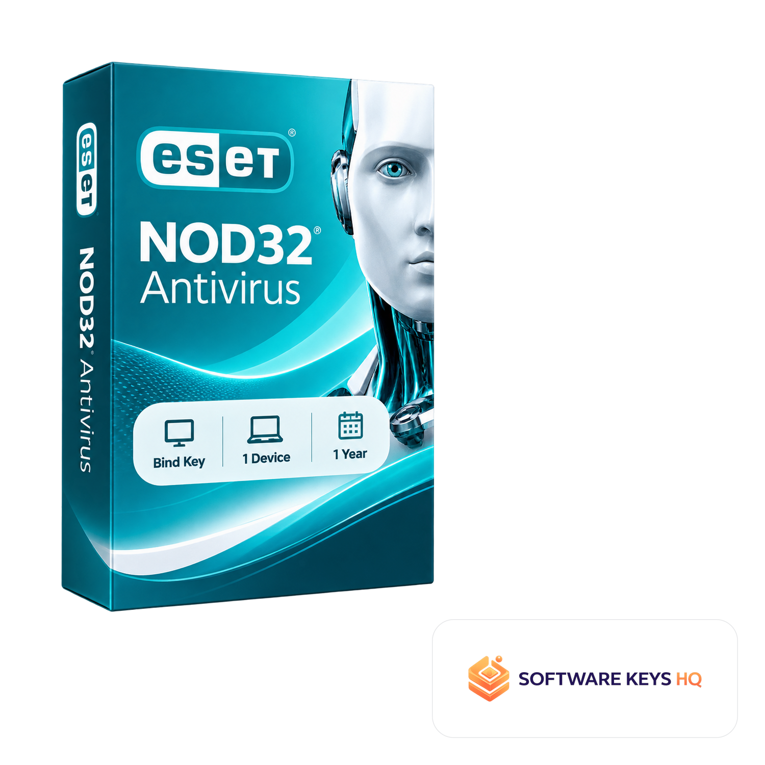 ESET NOD32 Antivirus Bind Key, 1 Device, 1 Year software box