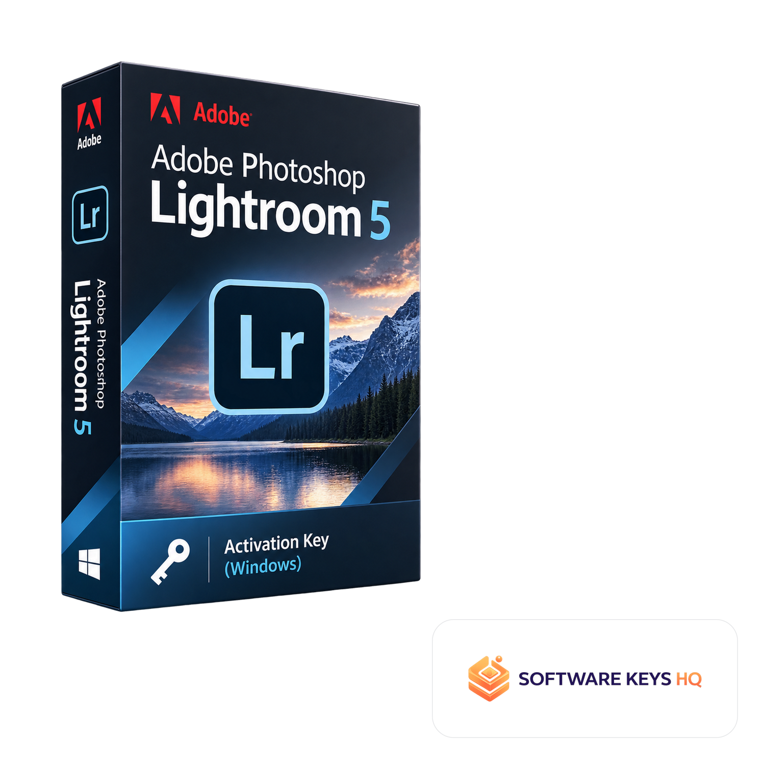 Adobe Photoshop Lightroom 5 Activation Key (Windows) software box