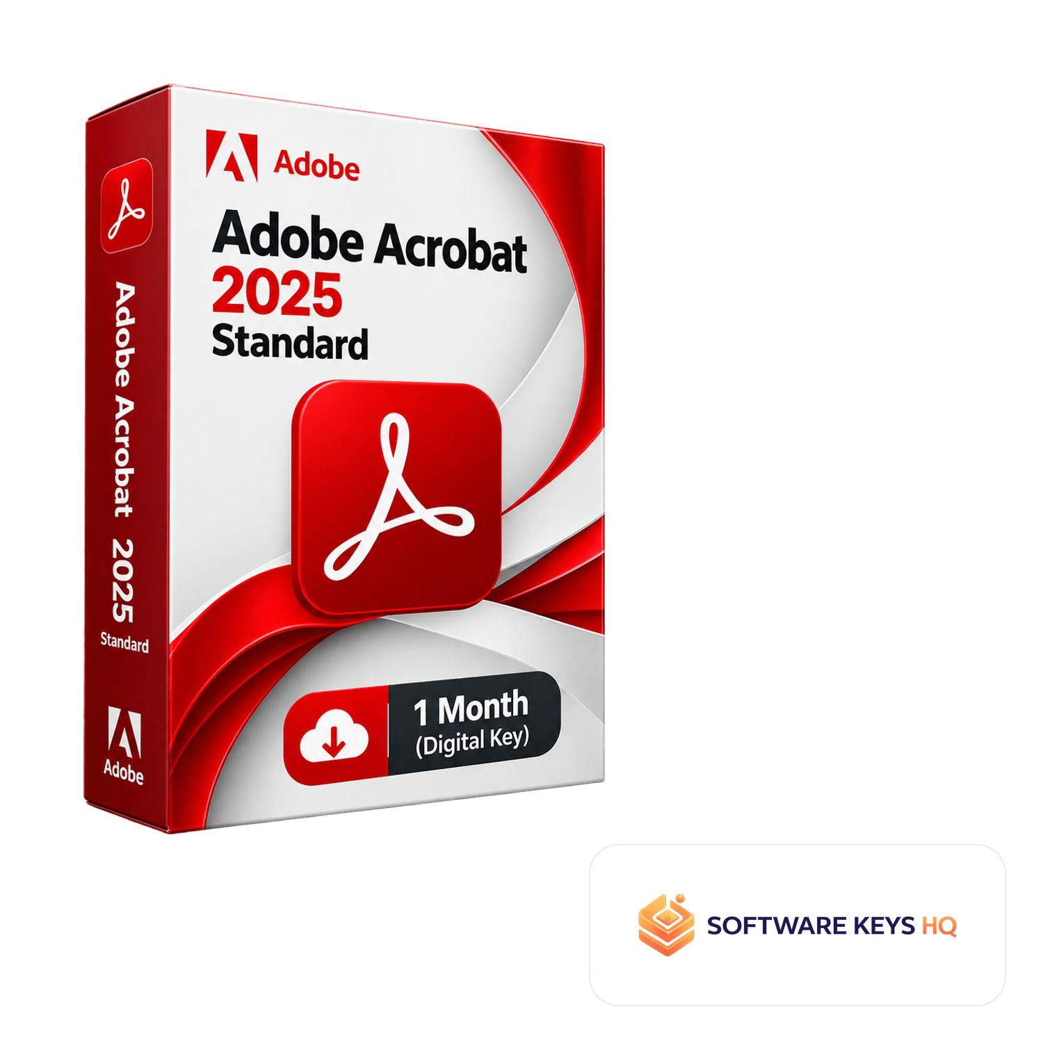 Adobe Acrobat 2025 Standard 1 Month (Digital Key) software box
