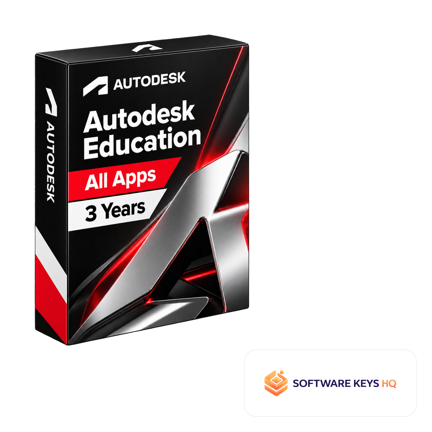 Autodesk Education All Apps 3 Years software box
