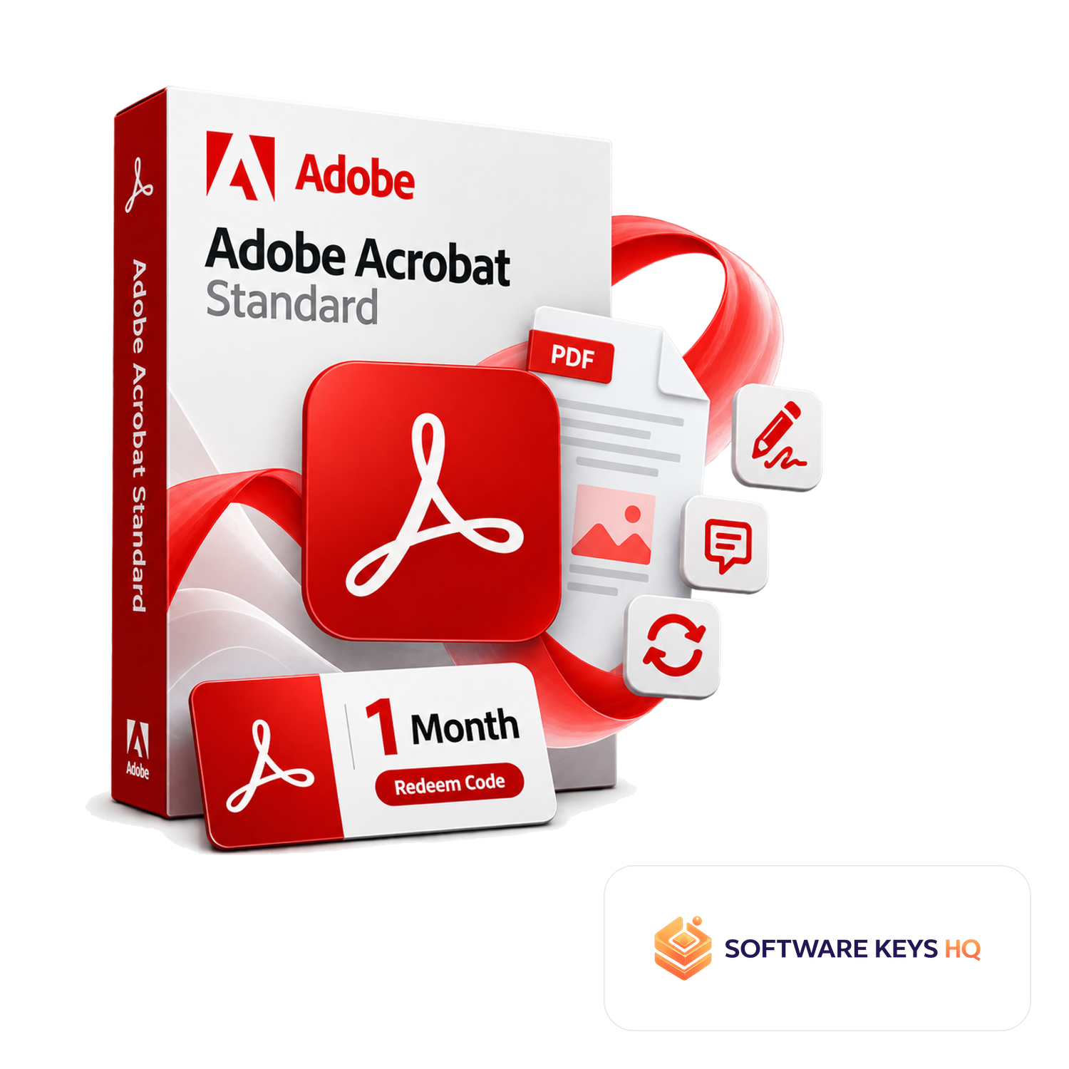 Adobe Acrobat Standard 1 Month (Redeem Code) software box