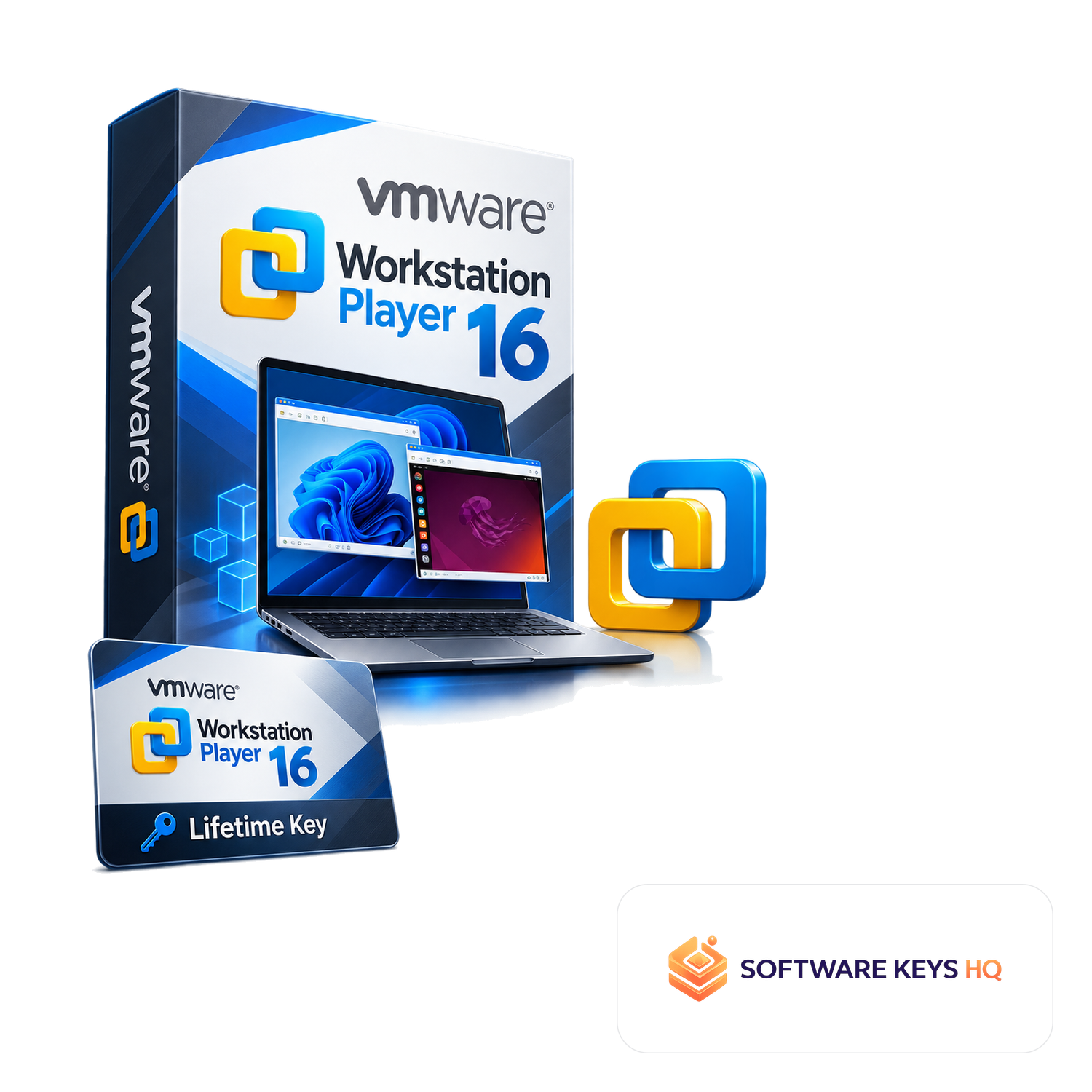 VMware Workstation Player 16 Lifetime Key software box