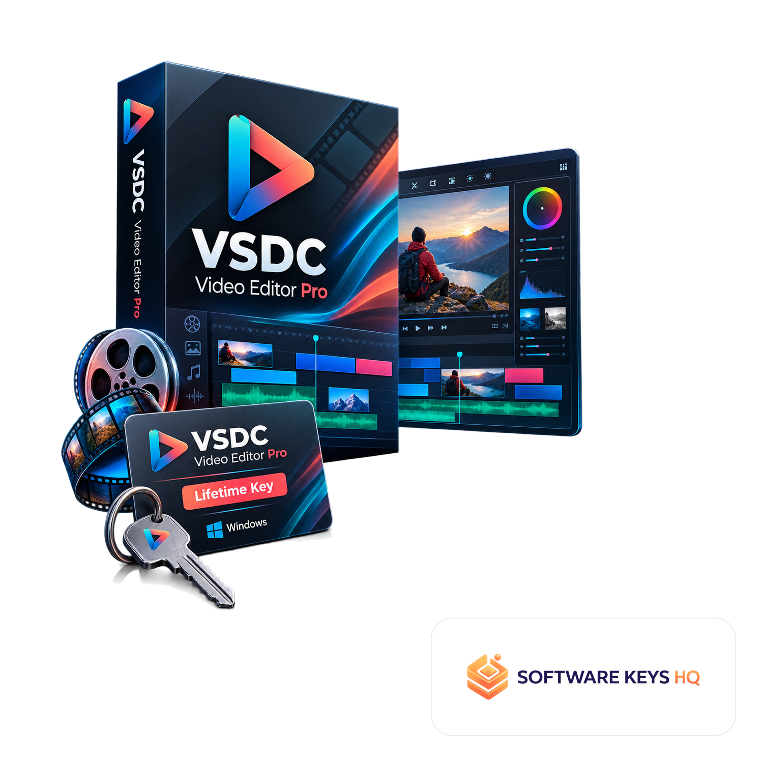 VSDC Video Editor Pro Lifetime Key (Windows) software box