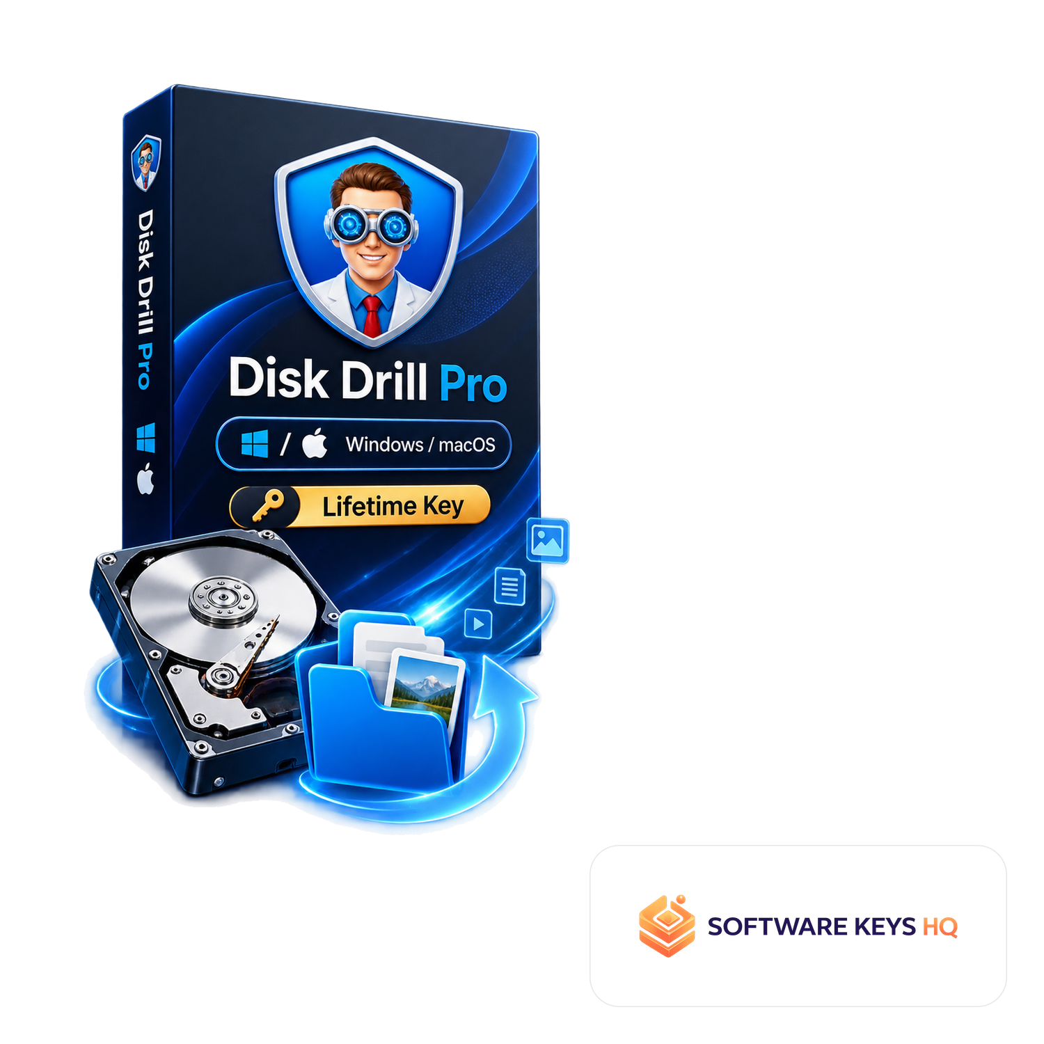 Disk Drill Pro Windows/macOS Key, Lifetime software box
