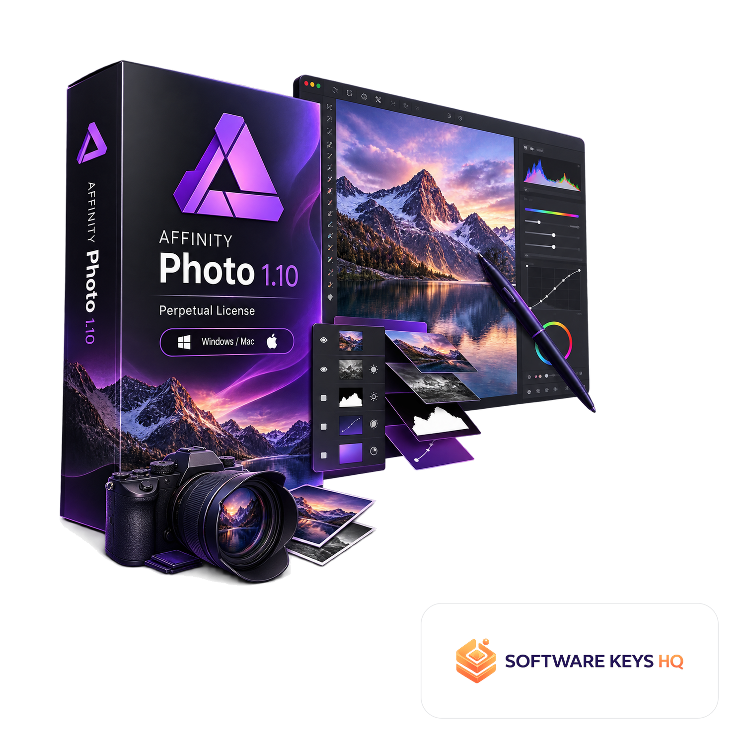 Affinity Photo 1.10 Perpetual License (Windows/Mac) software box
