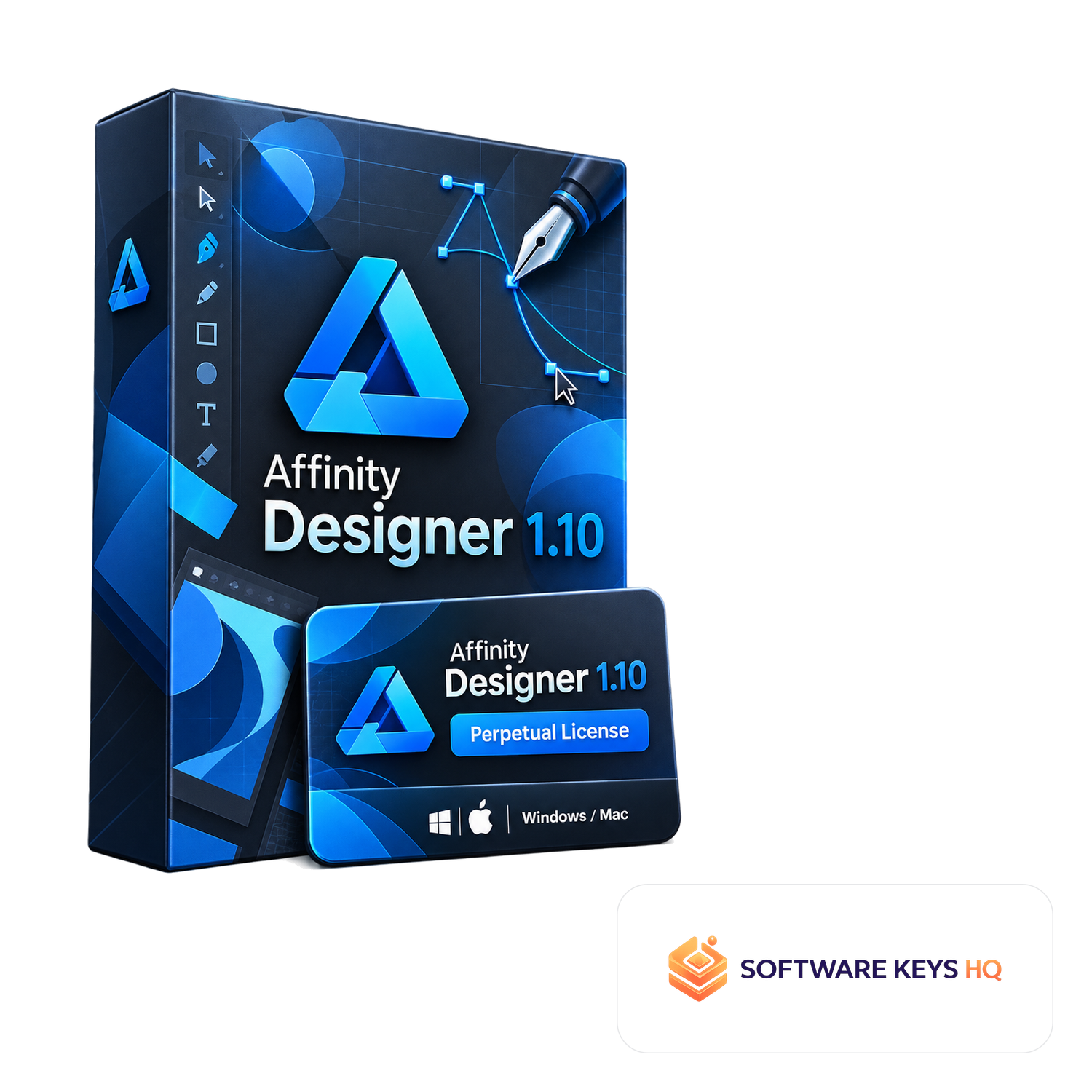 Affinity Designer 1.10 Perpetual License (Windows/Mac) software box