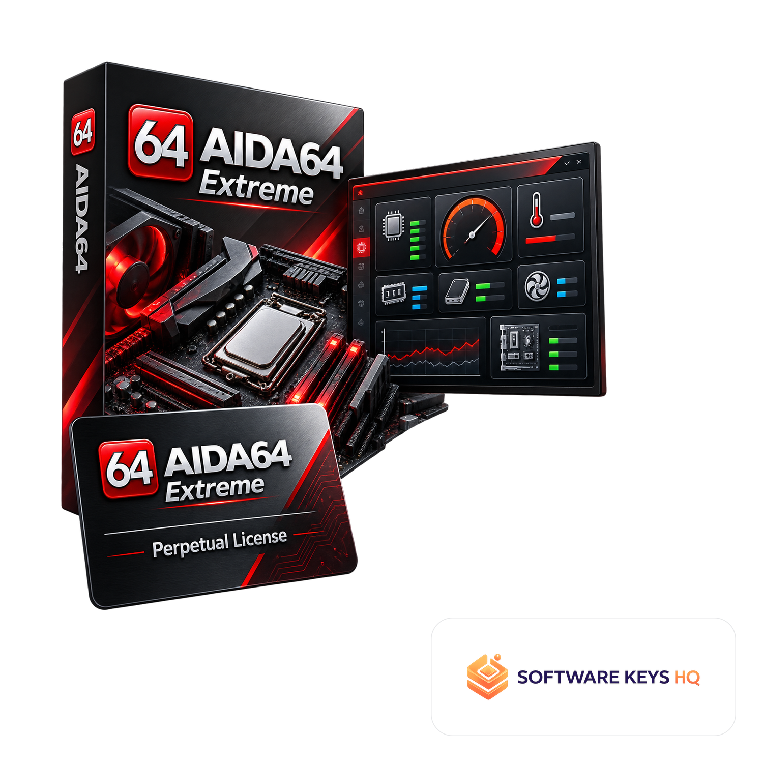 AIDA64 Extreme Perpetual License software box