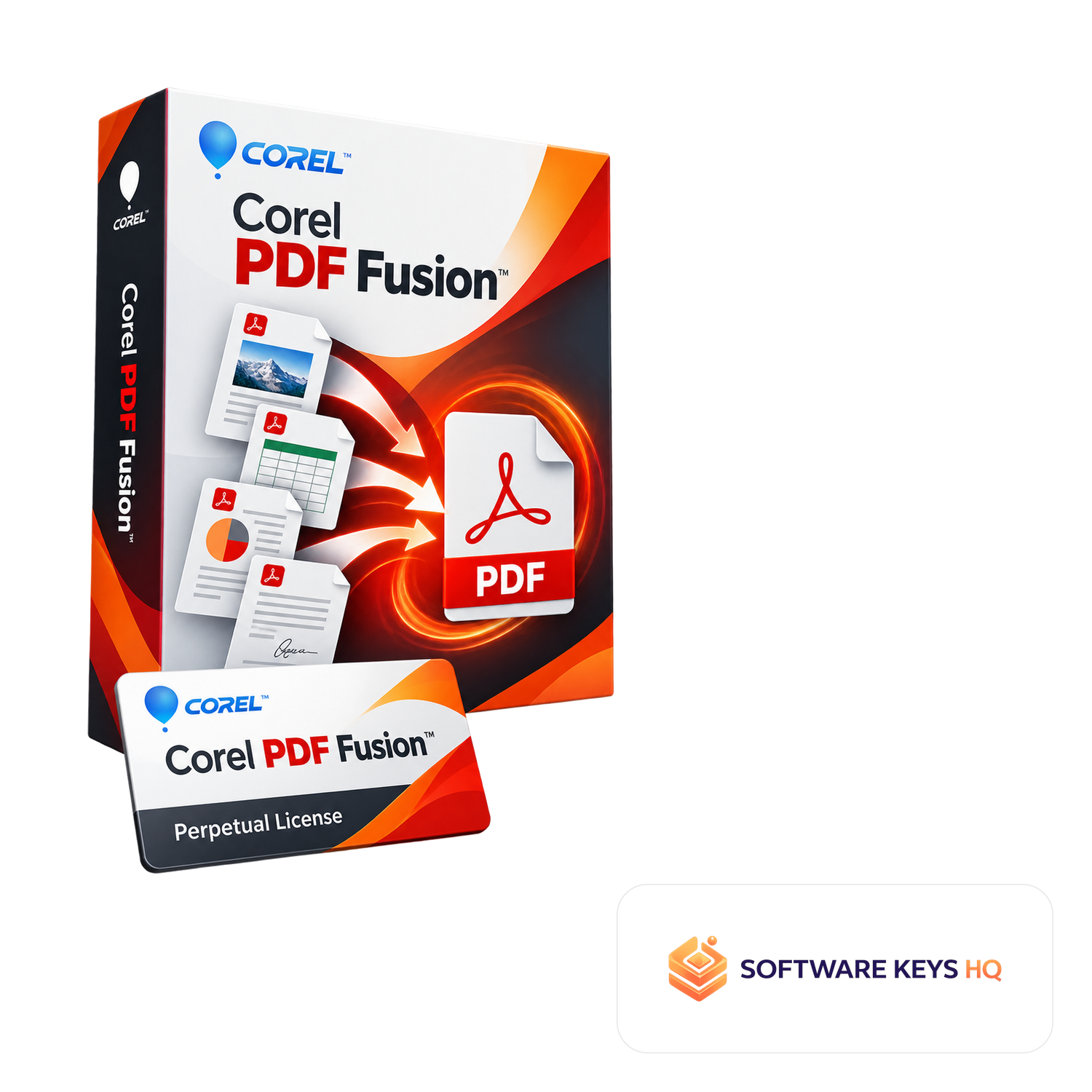 Corel PDF Fusion Perpetual License software box