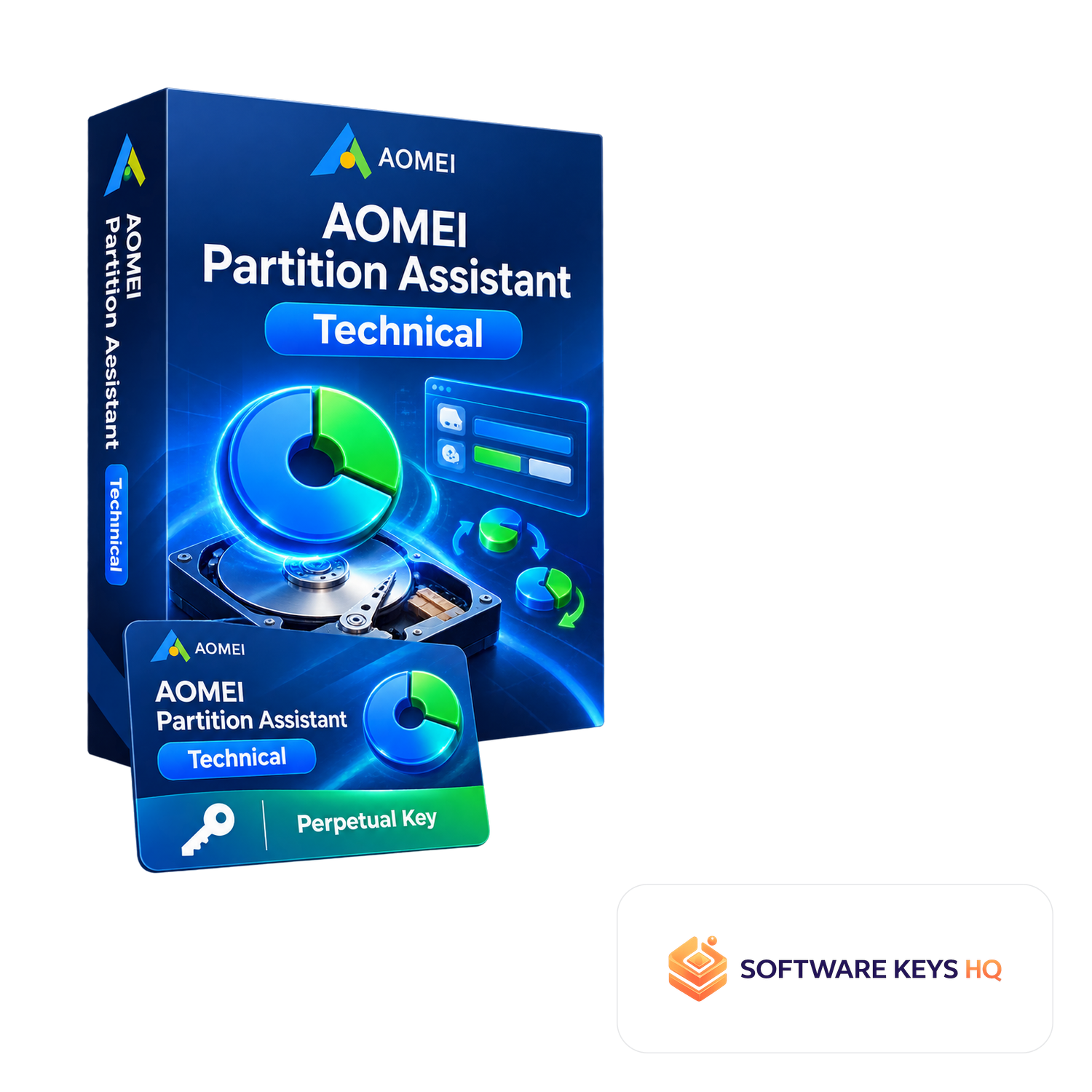AOMEI Partition Assistant Technical Perpetual Key software box
