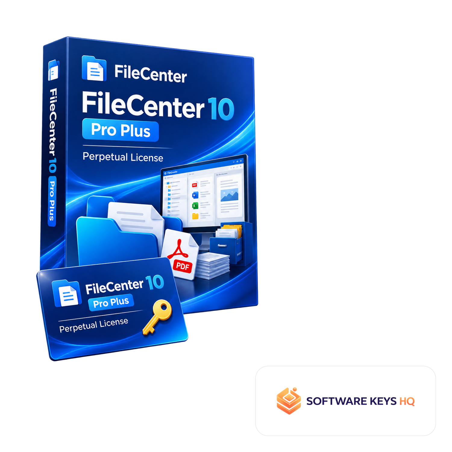 FileCenter 10 Pro Plus Perpetual License software box