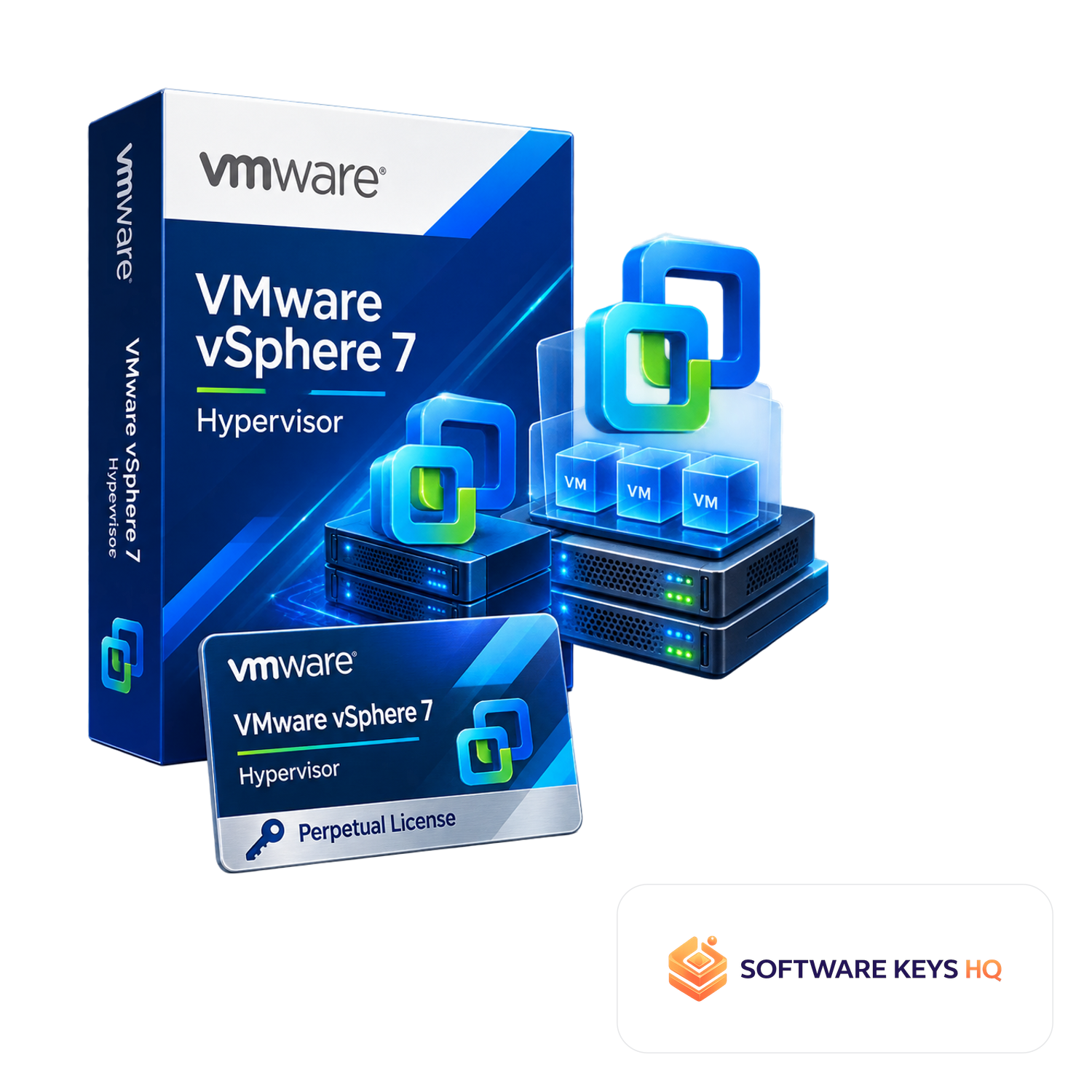 VMware vSphere 7 Hypervisor Perpetual License software box