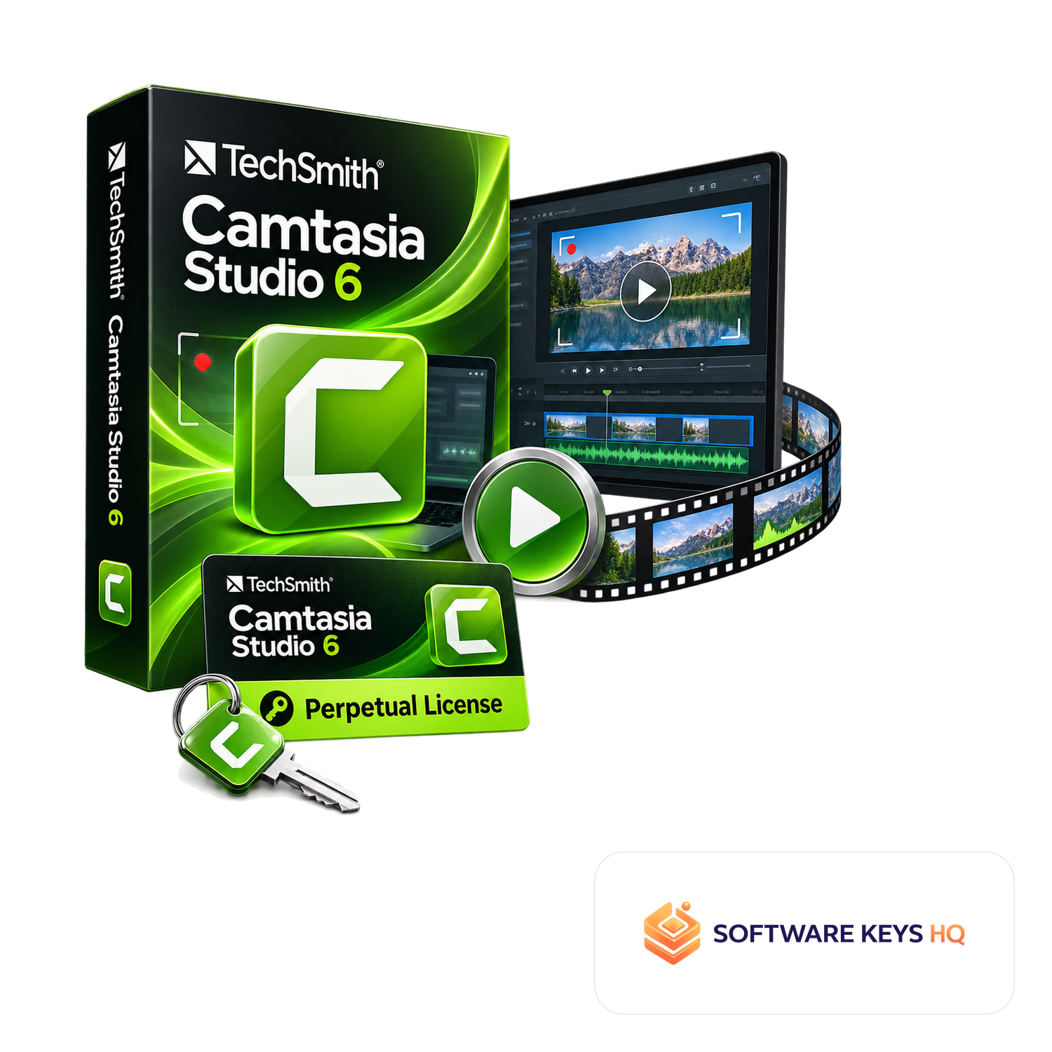 TechSmith Camtasia Studio 6 Perpetual License software box