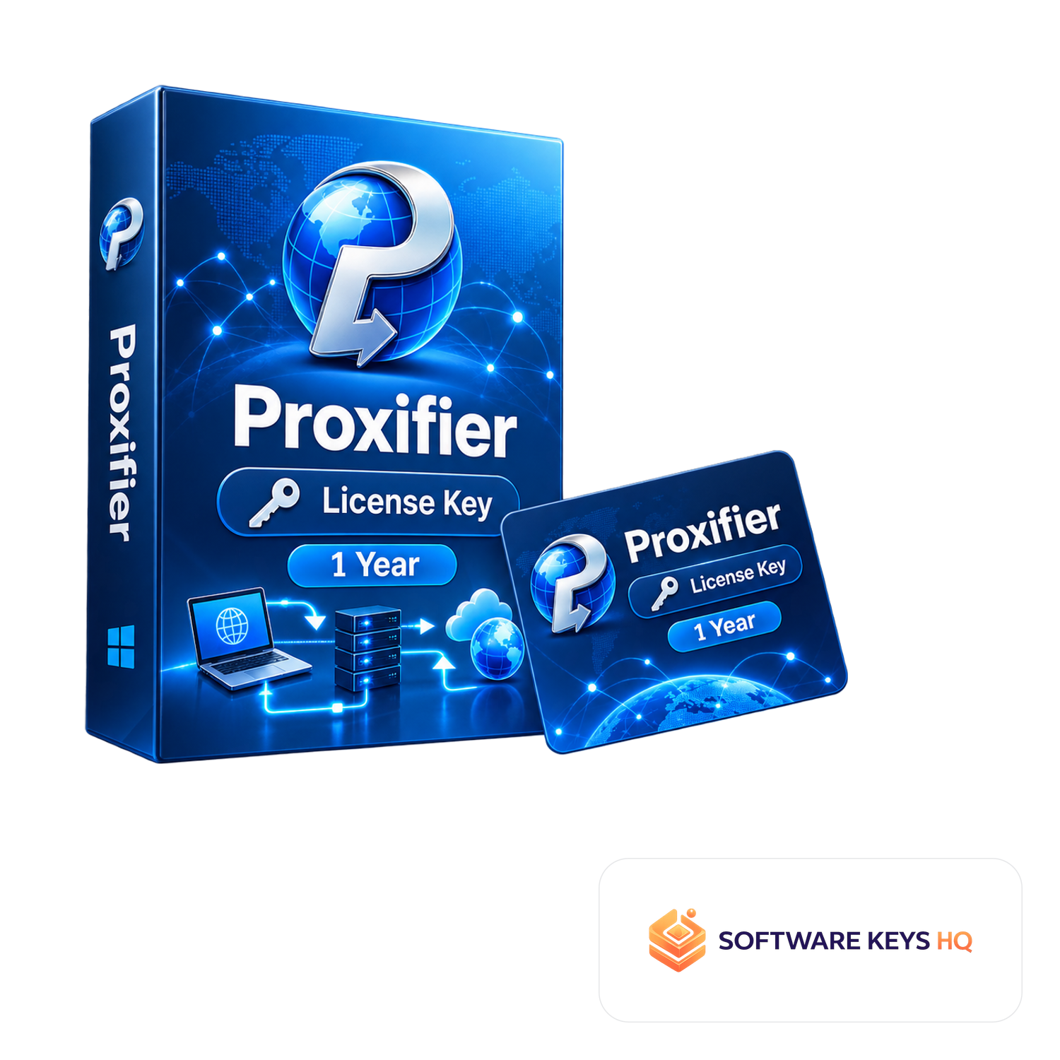 Proxifier License Key, 1 Year software box
