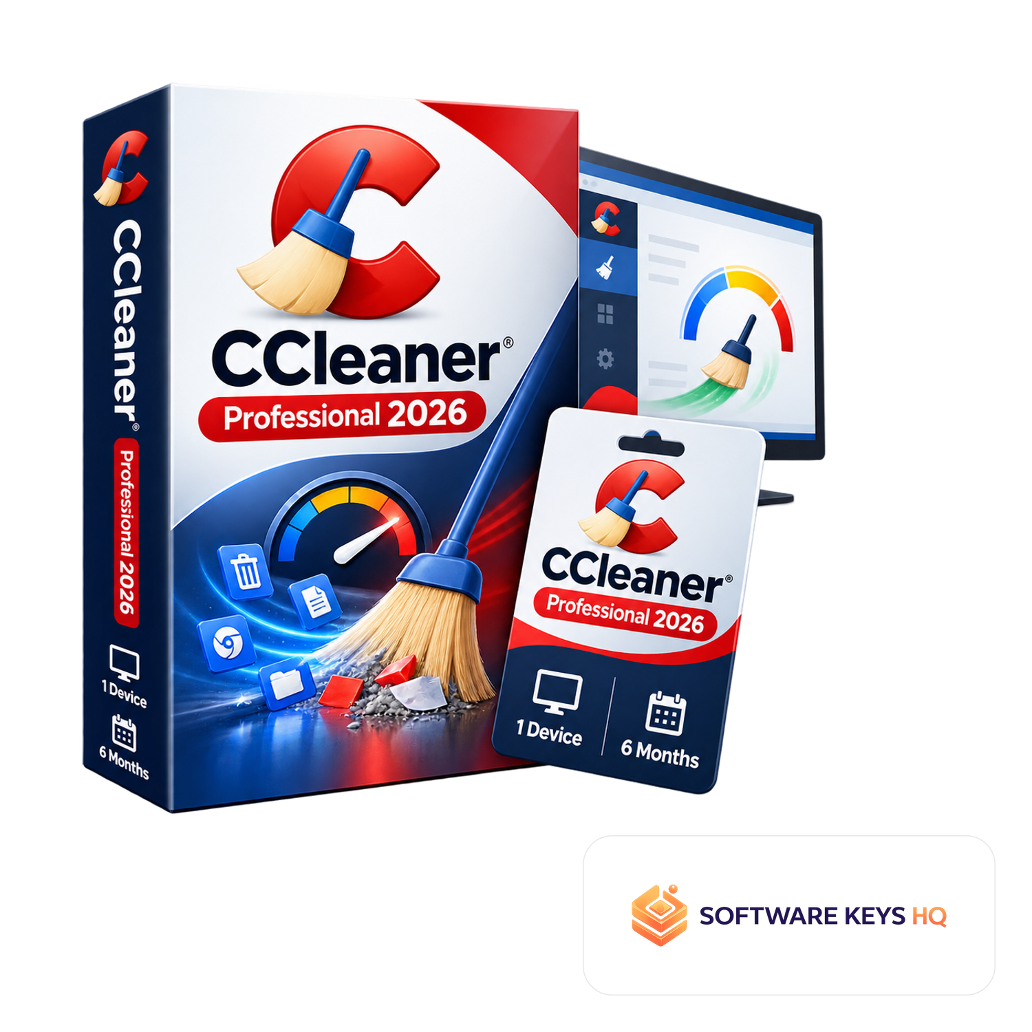 CCleaner Professional 2026 1 Device, 6 Months software box