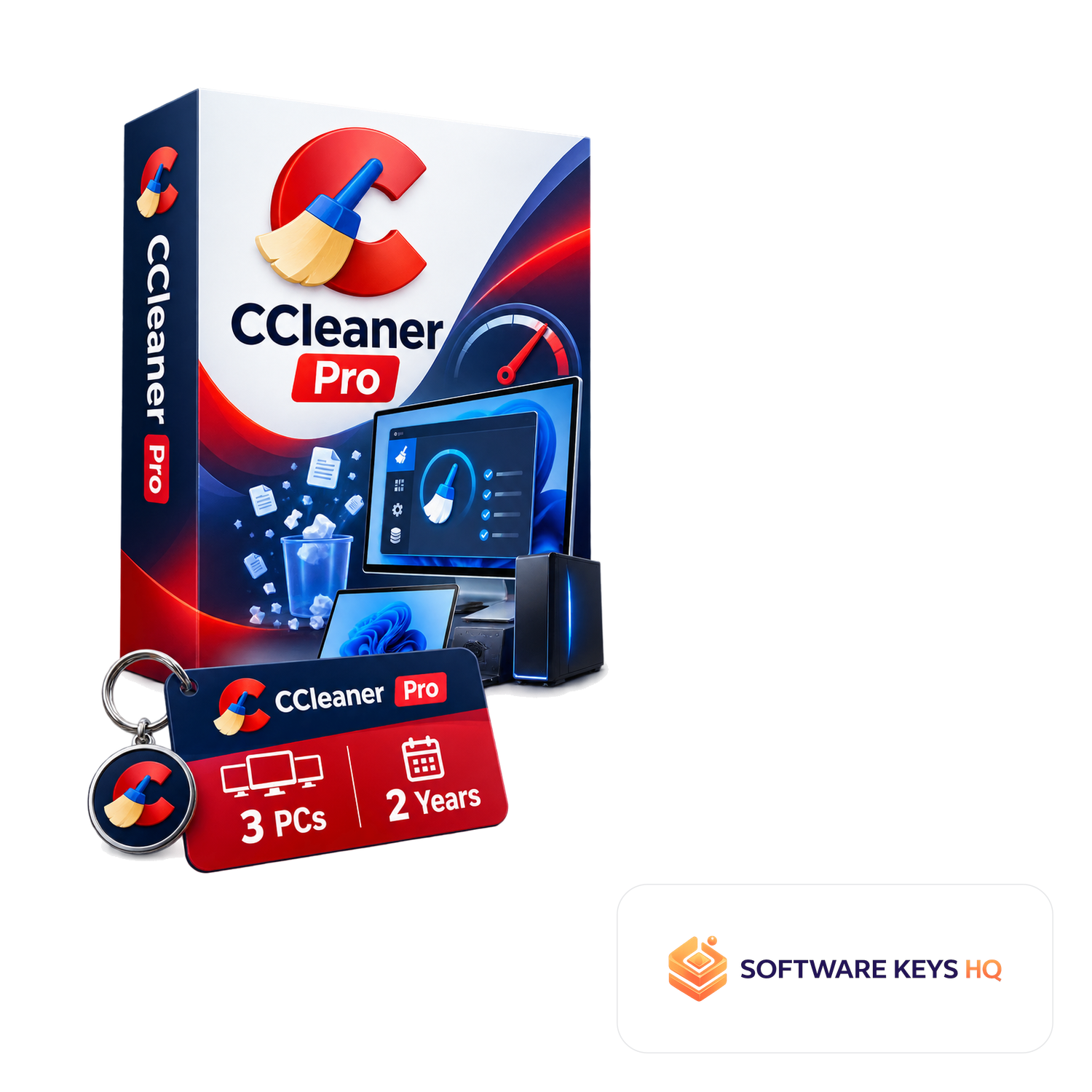 CCleaner Pro 3 PCs, 2 Years software box