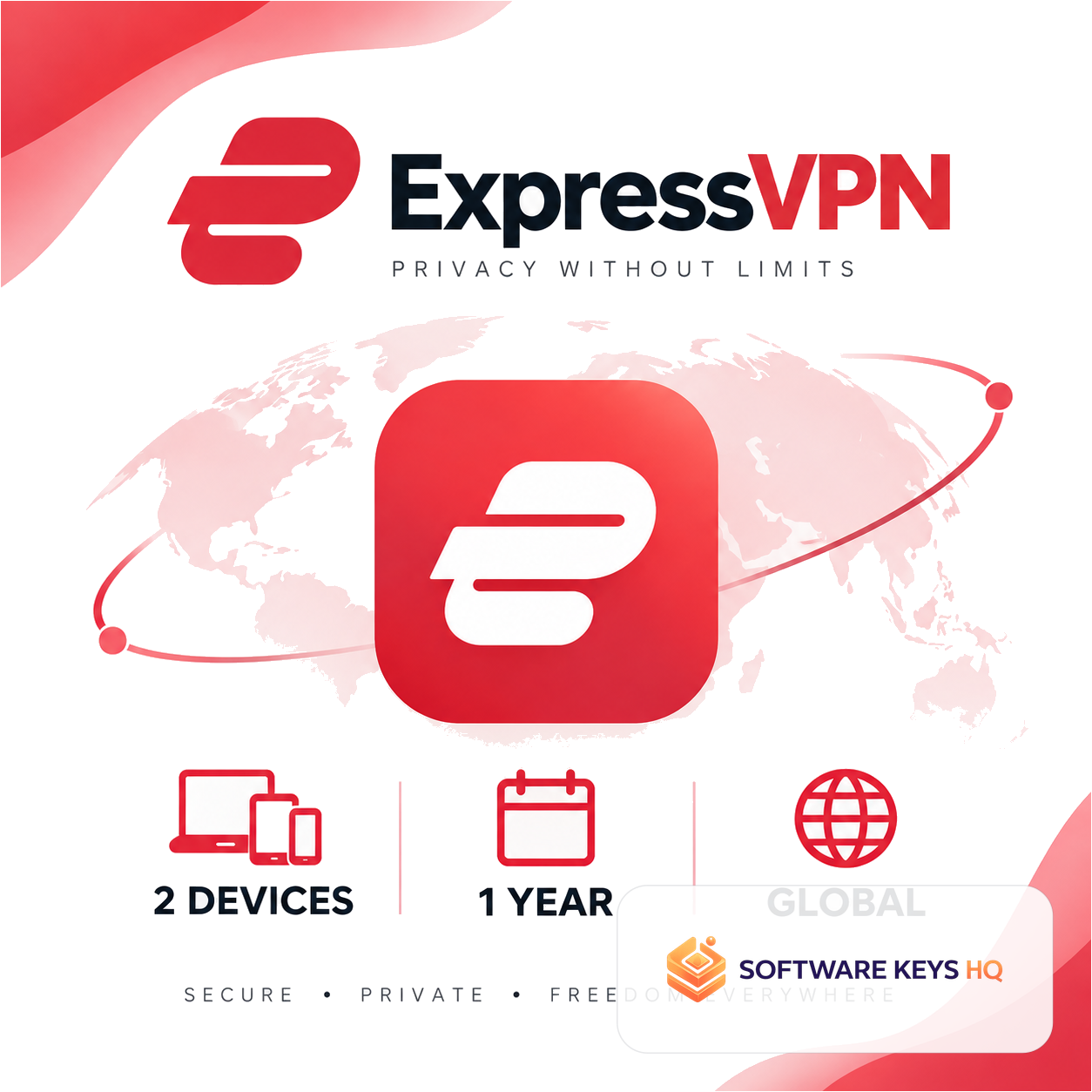 ExpressVPN — 1 year 2 Devices software key