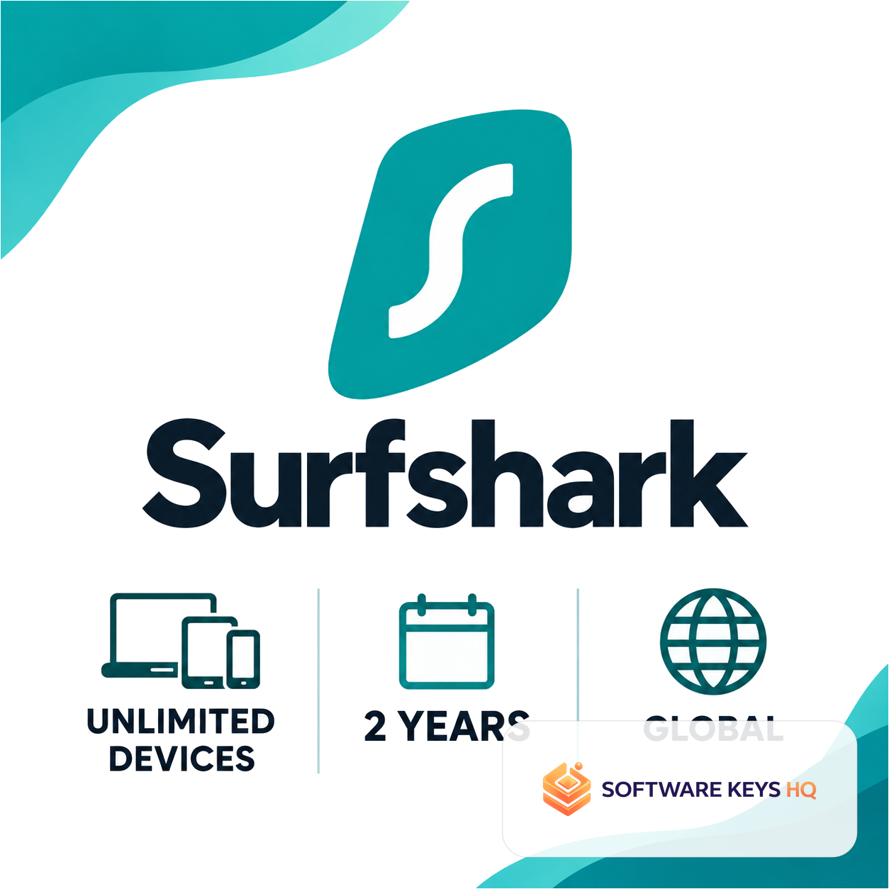 Surfshark VPN — Unlimited Devices (Global) — 2 years  software key