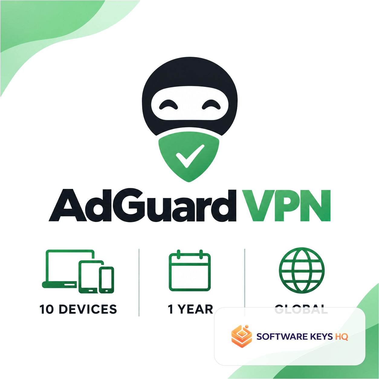 AdGuard VPN (10 Devices , 1 Year) -GLOBAL Key