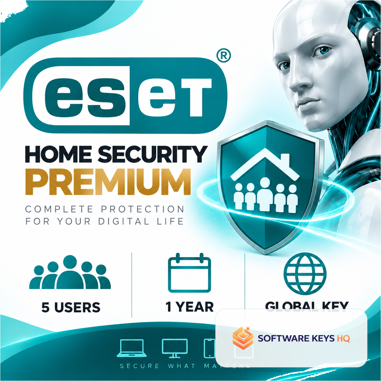 ESET Home Security Premium — 5 Users 1 Year software key