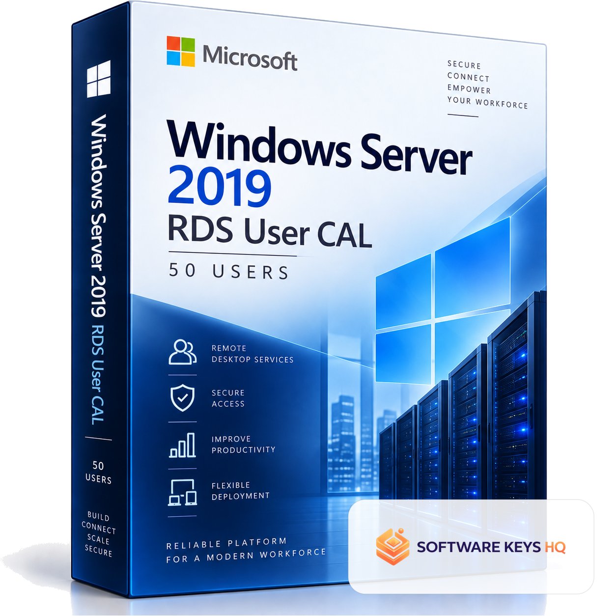 Windows Server 2019 RDS User CAL 50 Users software box