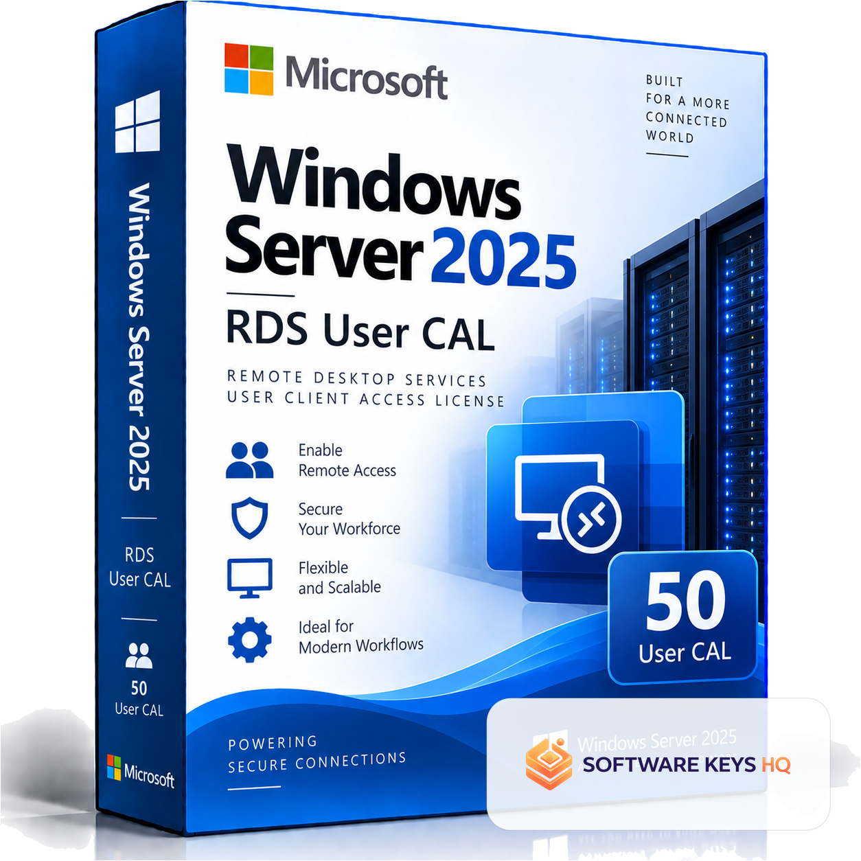 Windows Server 2025 RDS User CAL 50 Users software box